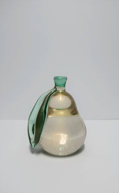 Italian Murano Pear Fruit Sculpture Archimede Seguso