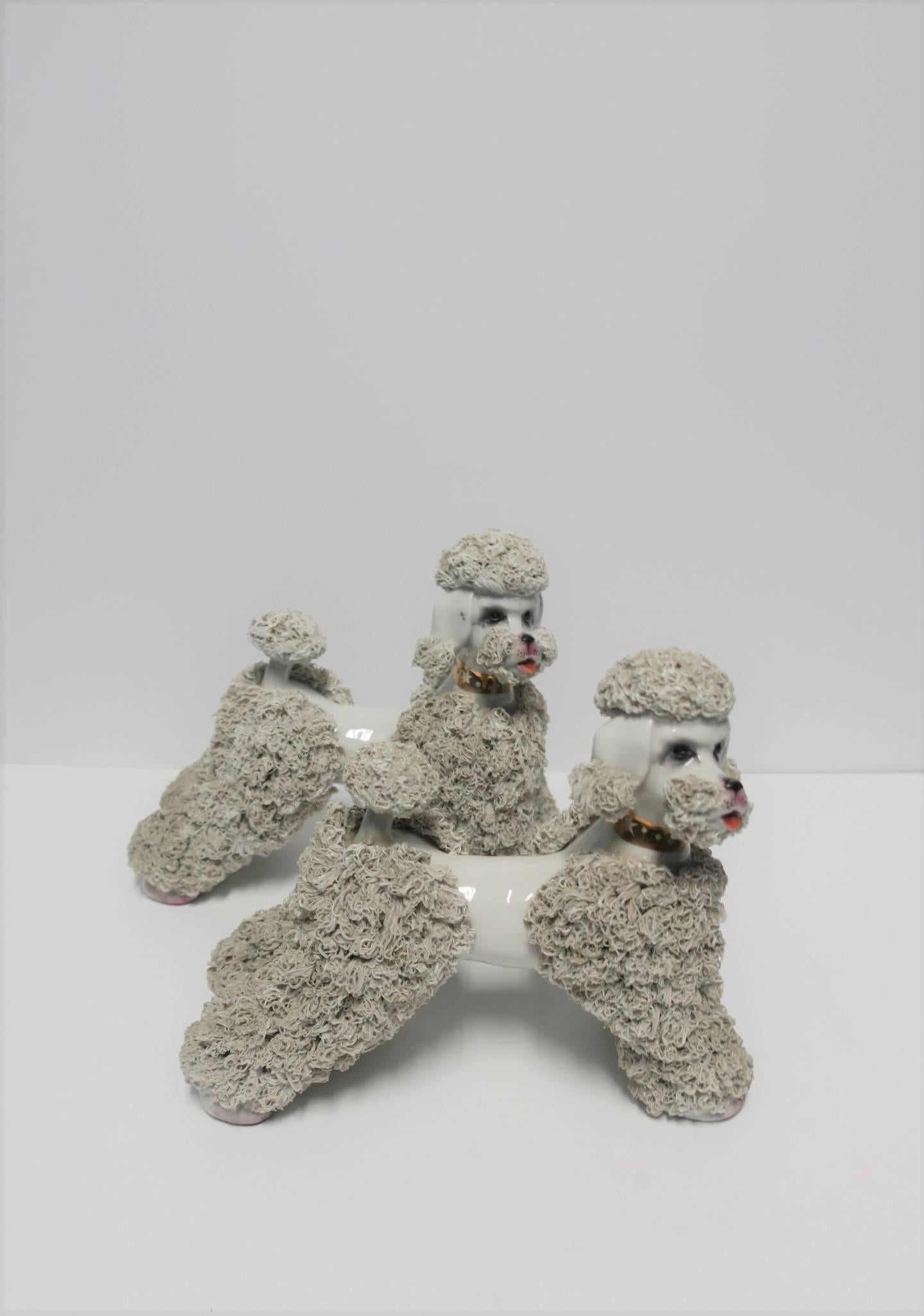 20th Century Poodle Dog Sculptures, Pair