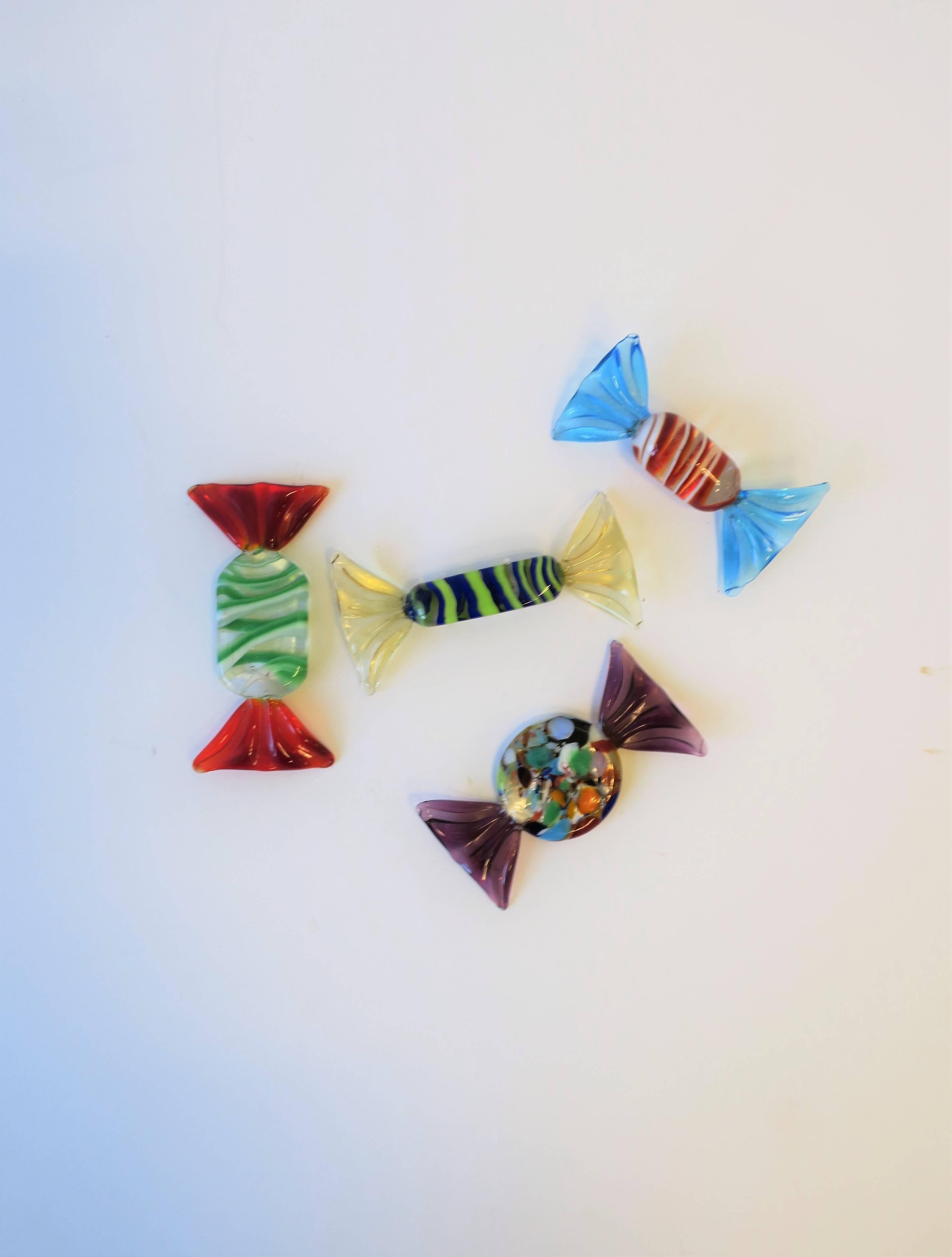 Blown Glass Italian Murano Art Glass Candy Pieces
