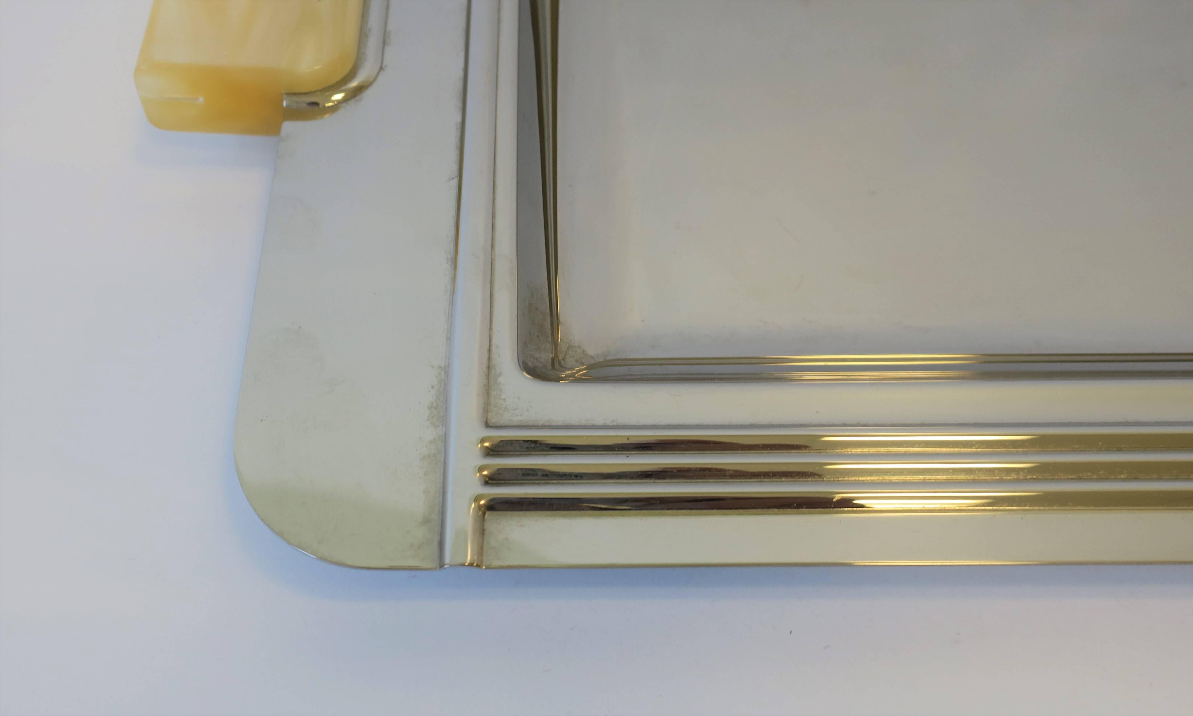 French Art Deco Chrome Serving Tray 3