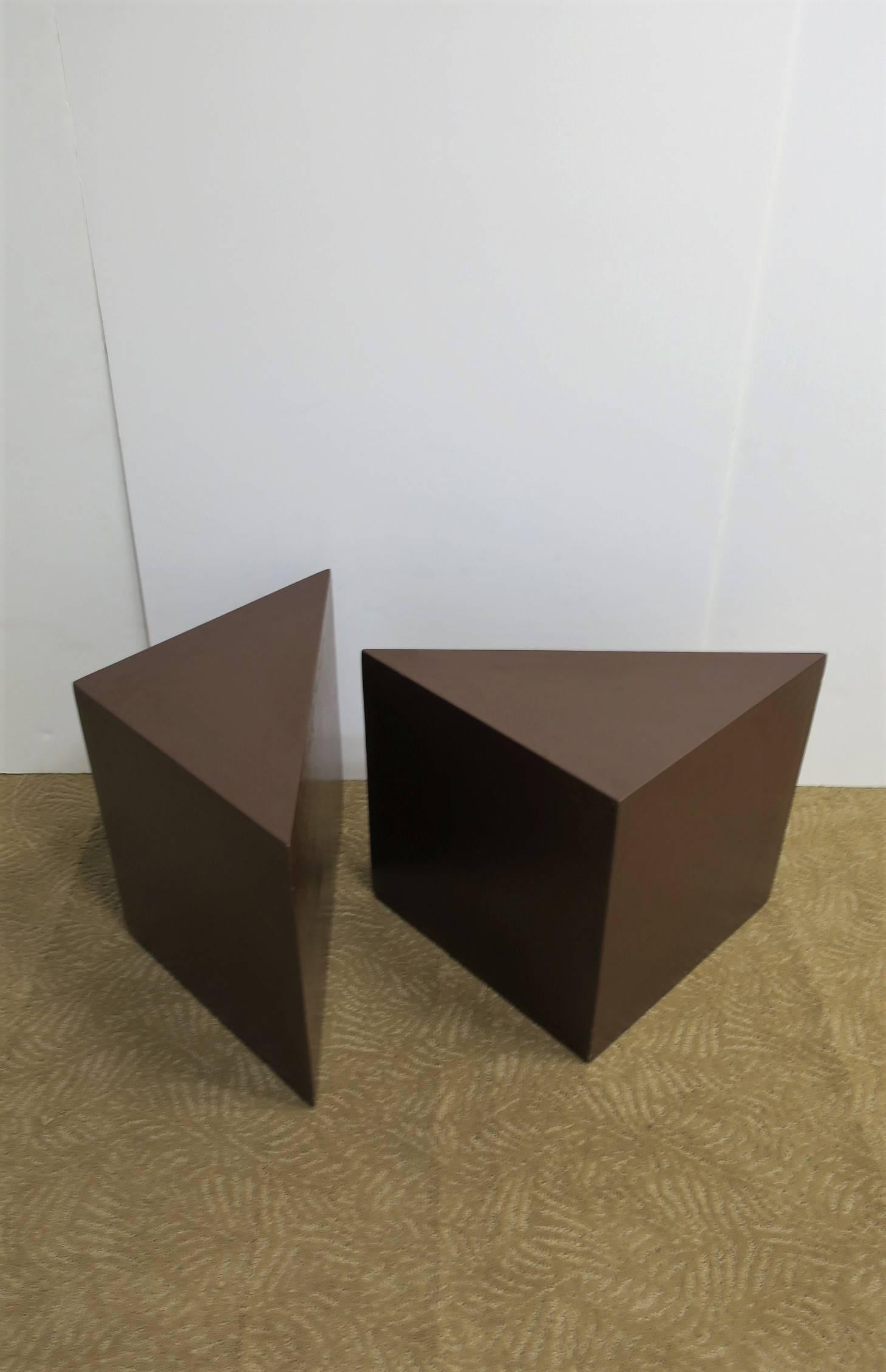 Modern Geometric Square Side Table or Two-Part Drinks Table 9