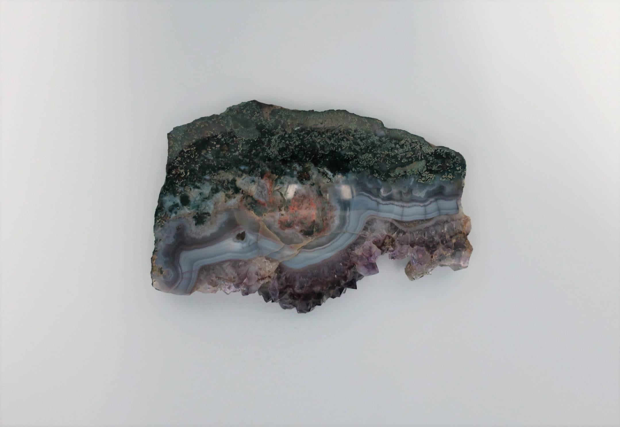 20th Century Purple Amethyst Natural Crystal Vessel Sculpture Dish