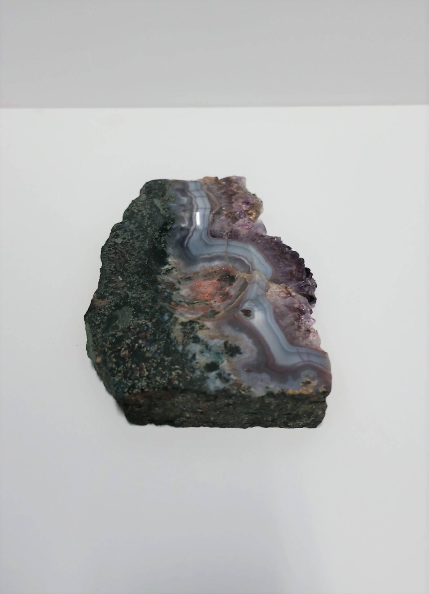 Purple Amethyst Natural Crystal Vessel Sculpture Dish 1