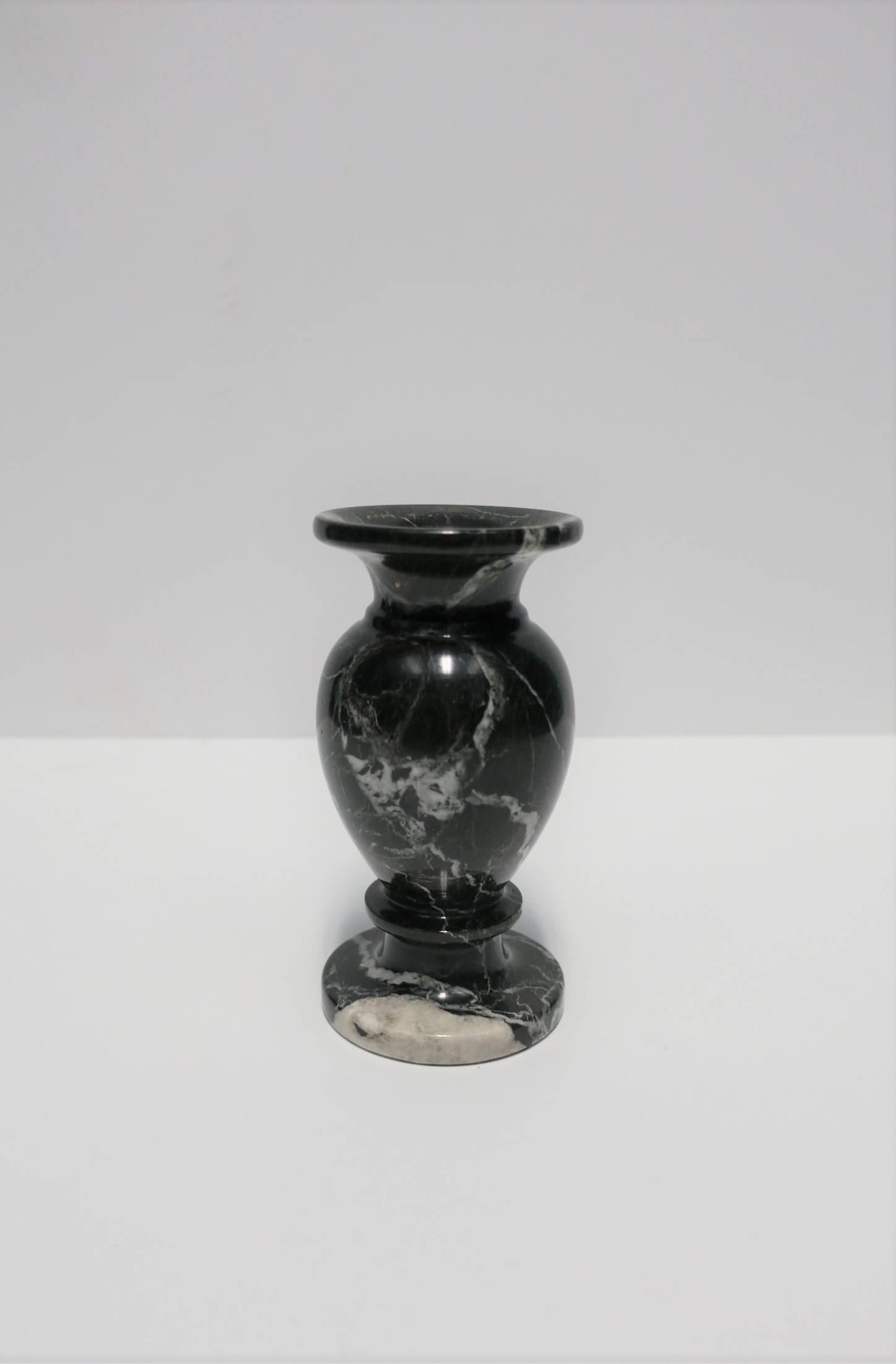 black marble vase