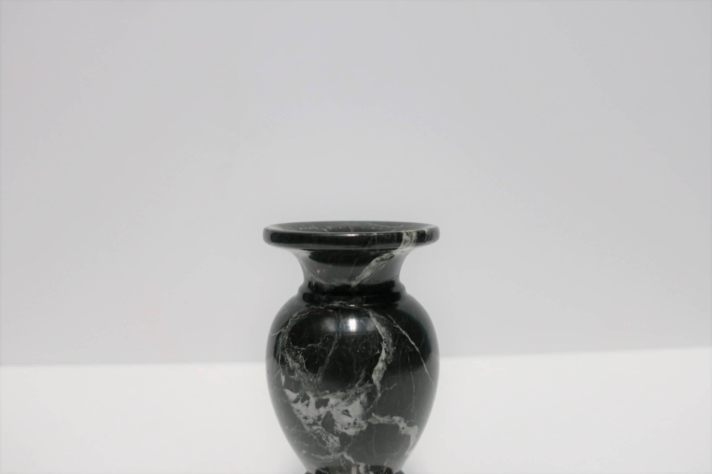 Black and White Marble Urn Vase Neoclassical Style 2