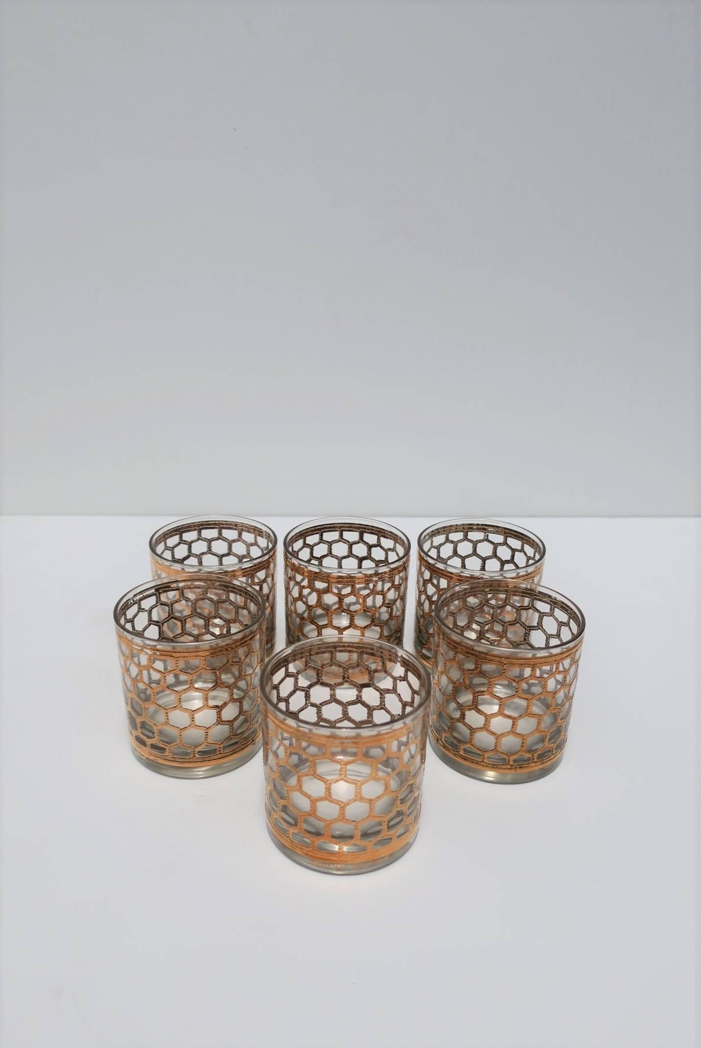Vintage Gold Rock's Glasses by Designer Georges Briard, ca. 1960s In Good Condition In New York, NY