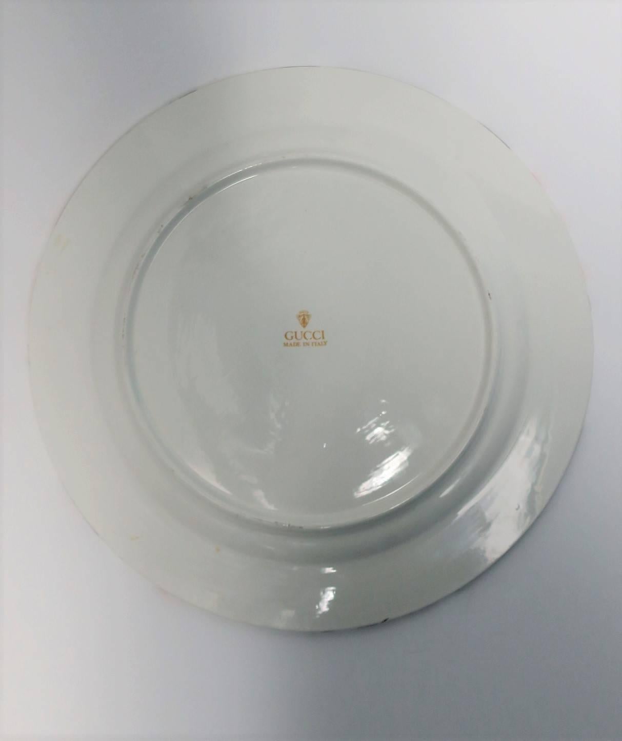 Italian Gucci Plate in Black, White, and Red