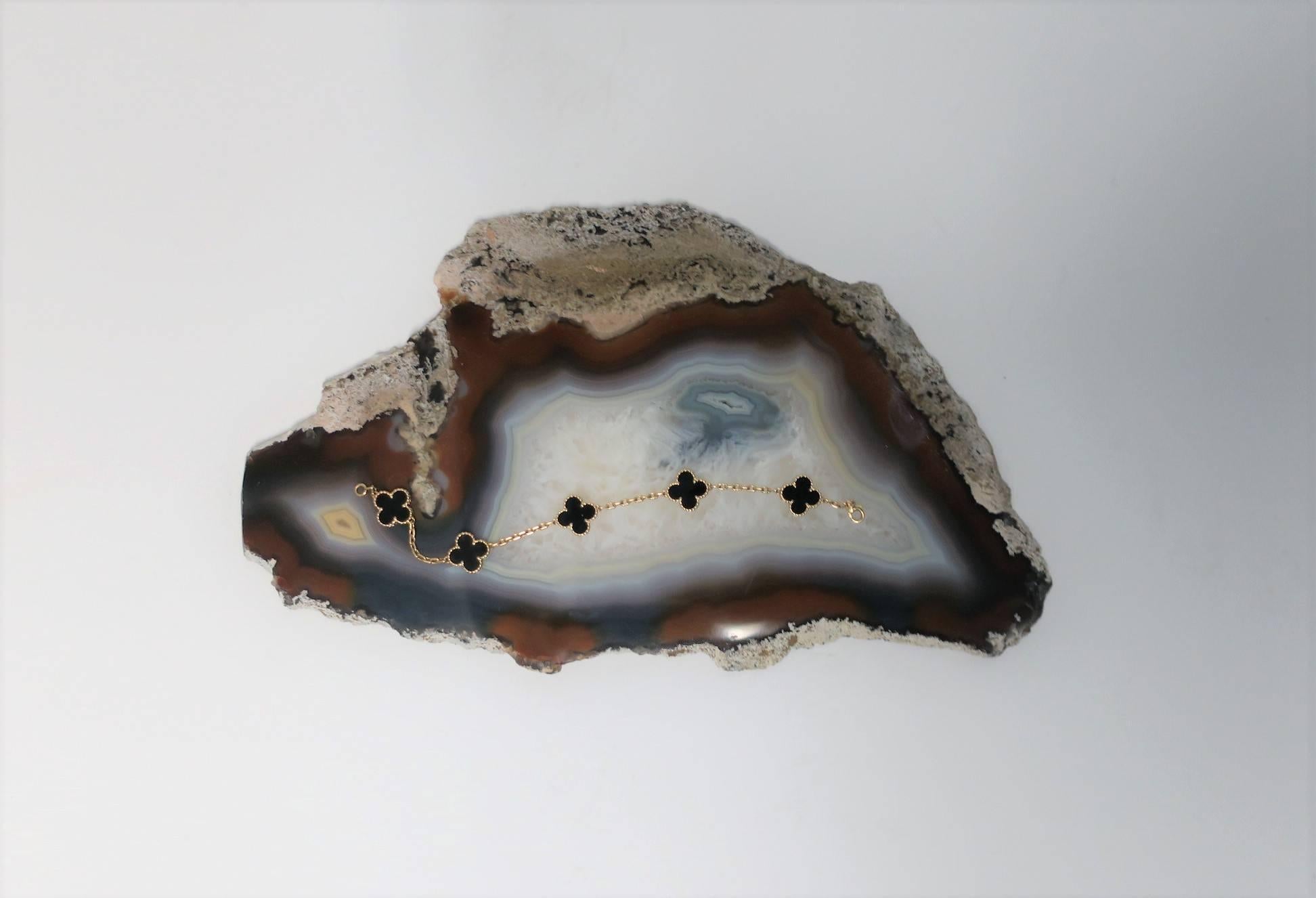 Organic Modern Blue and White Agate Onyx Decorative Object Tray
