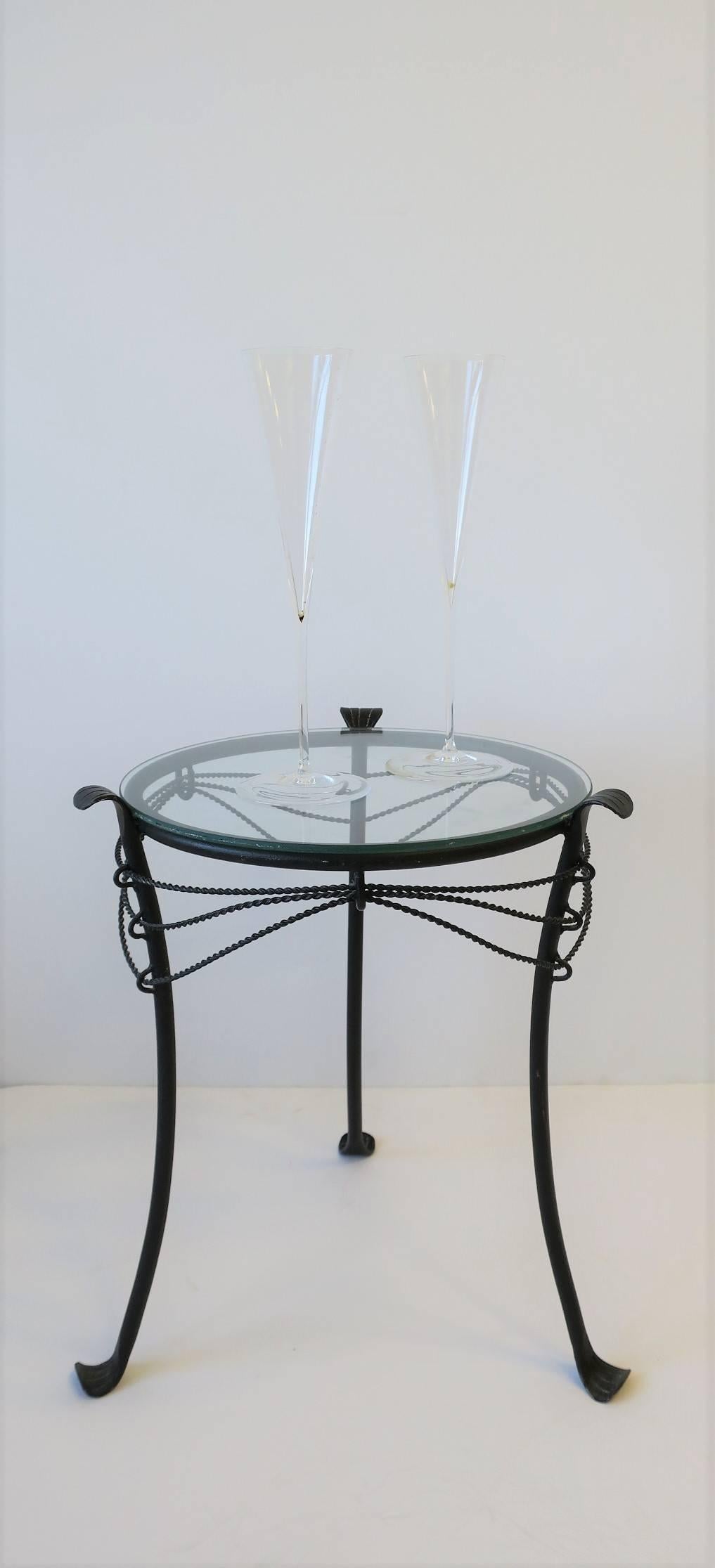 Gueridon Metal Round Side Table In Excellent Condition In New York, NY