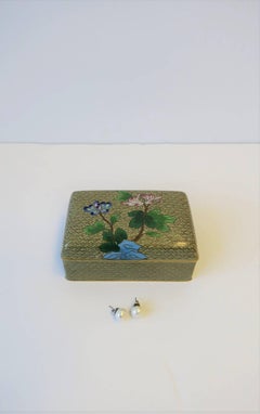 Chinese Cloisonné Enamel and Brass Jewelry Box