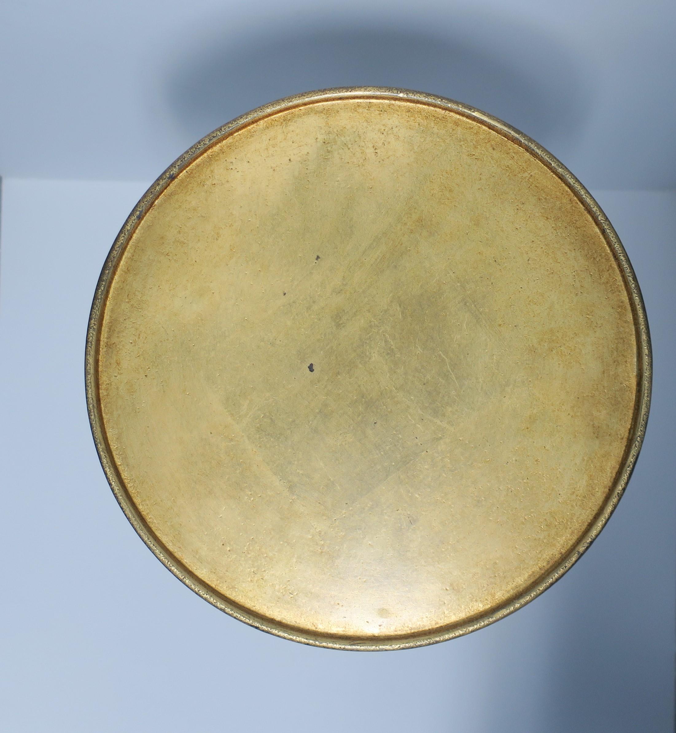 Gold Gilt Round Side Table with Tri-Pod Base, 21st Century 3