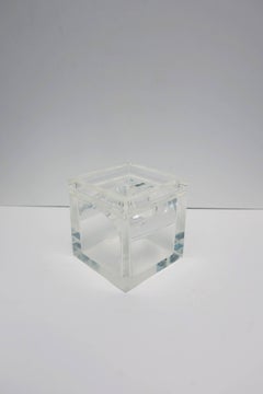 Lucite Tissue Box in the Style of Charles Hollis Jones