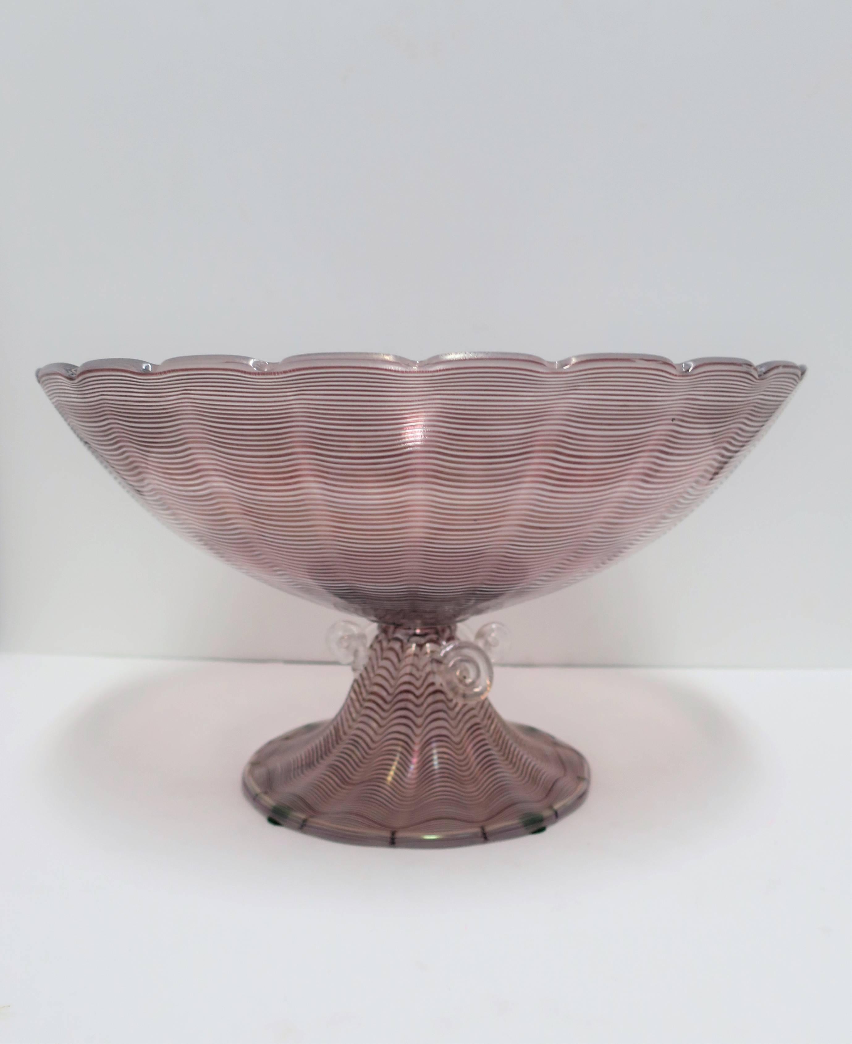 Hand-Crafted Italian Murano Art Glass Urn Centerpiece Bowl