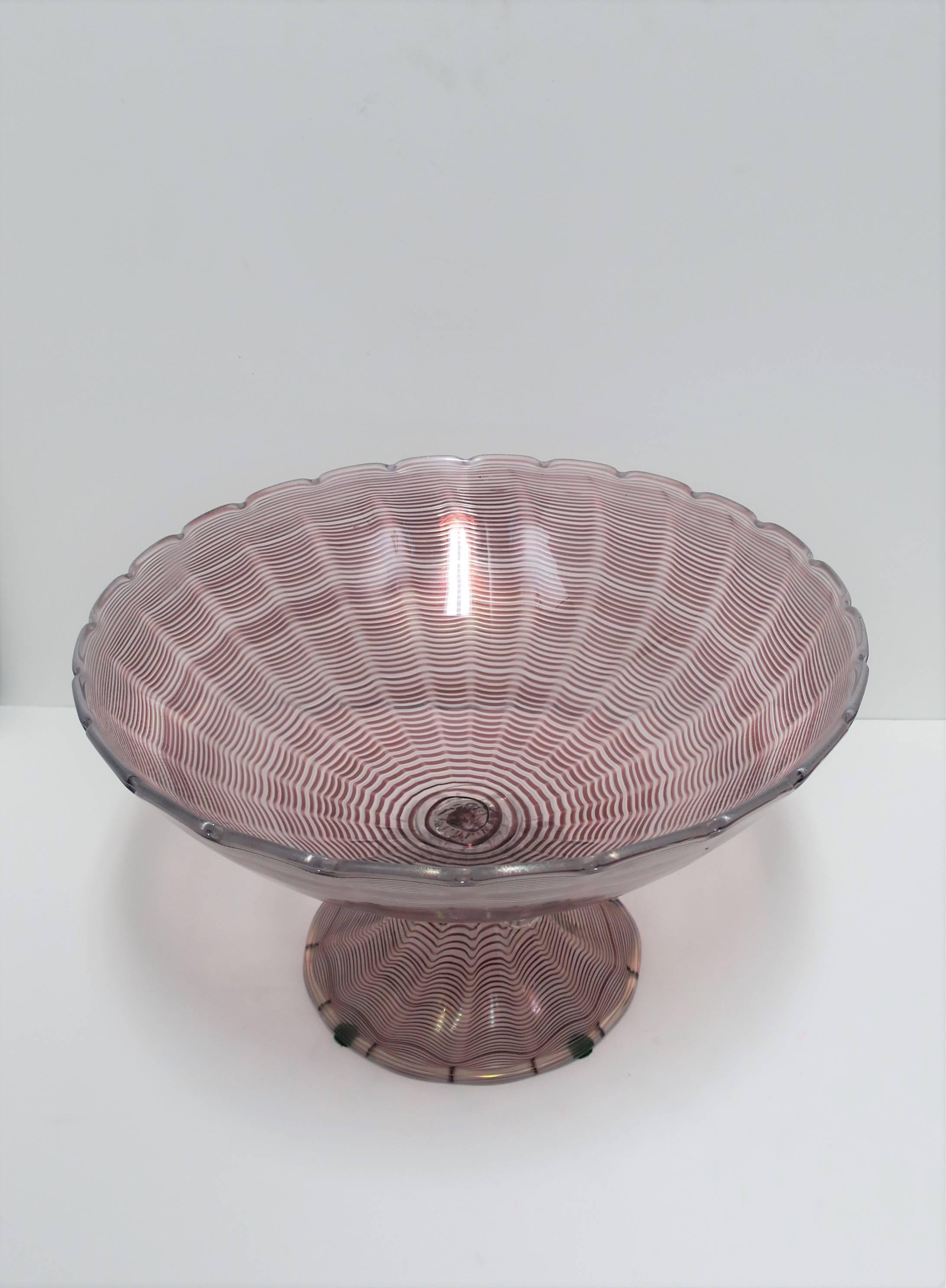 20th Century Italian Murano Art Glass Urn Centerpiece Bowl