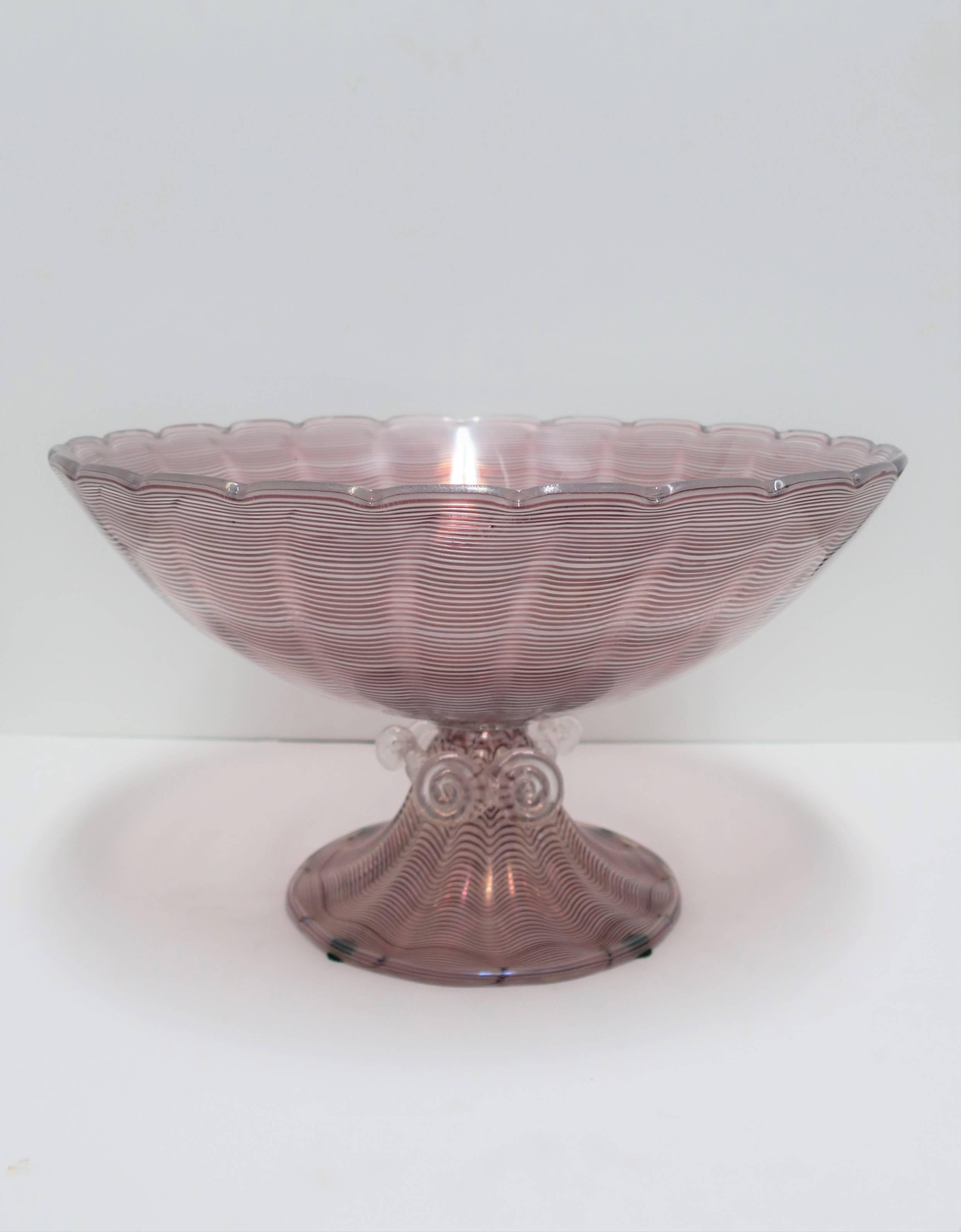 Italian Murano Art Glass Urn Centerpiece Bowl 4
