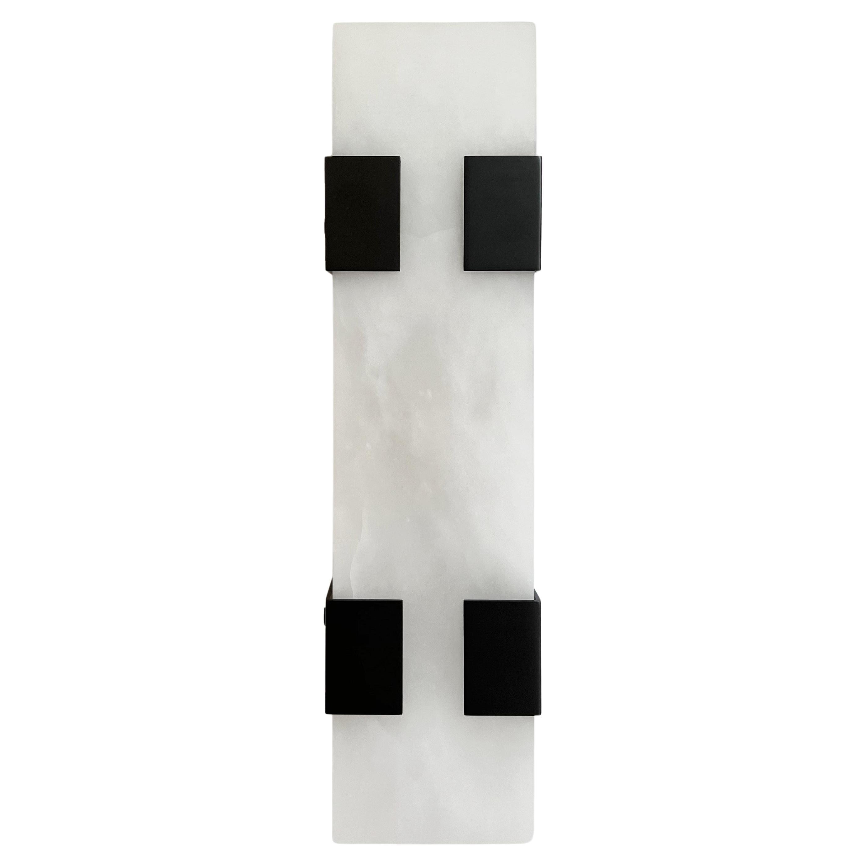 Contemporary Ponti Sconce 003-4C in Alabaster by Orphan Work For Sale