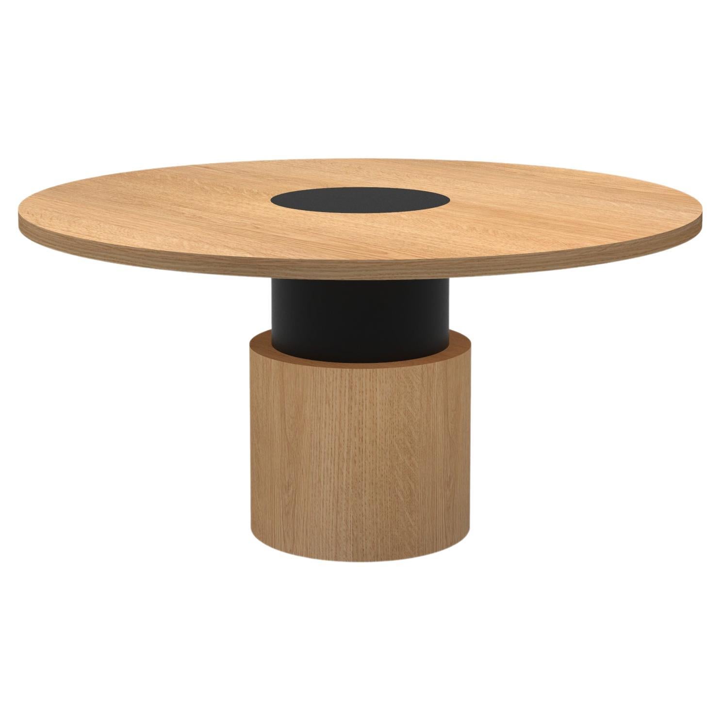 Contemporary 100 Dining Table in Oak and Black by Orphan Work, 2019 For Sale