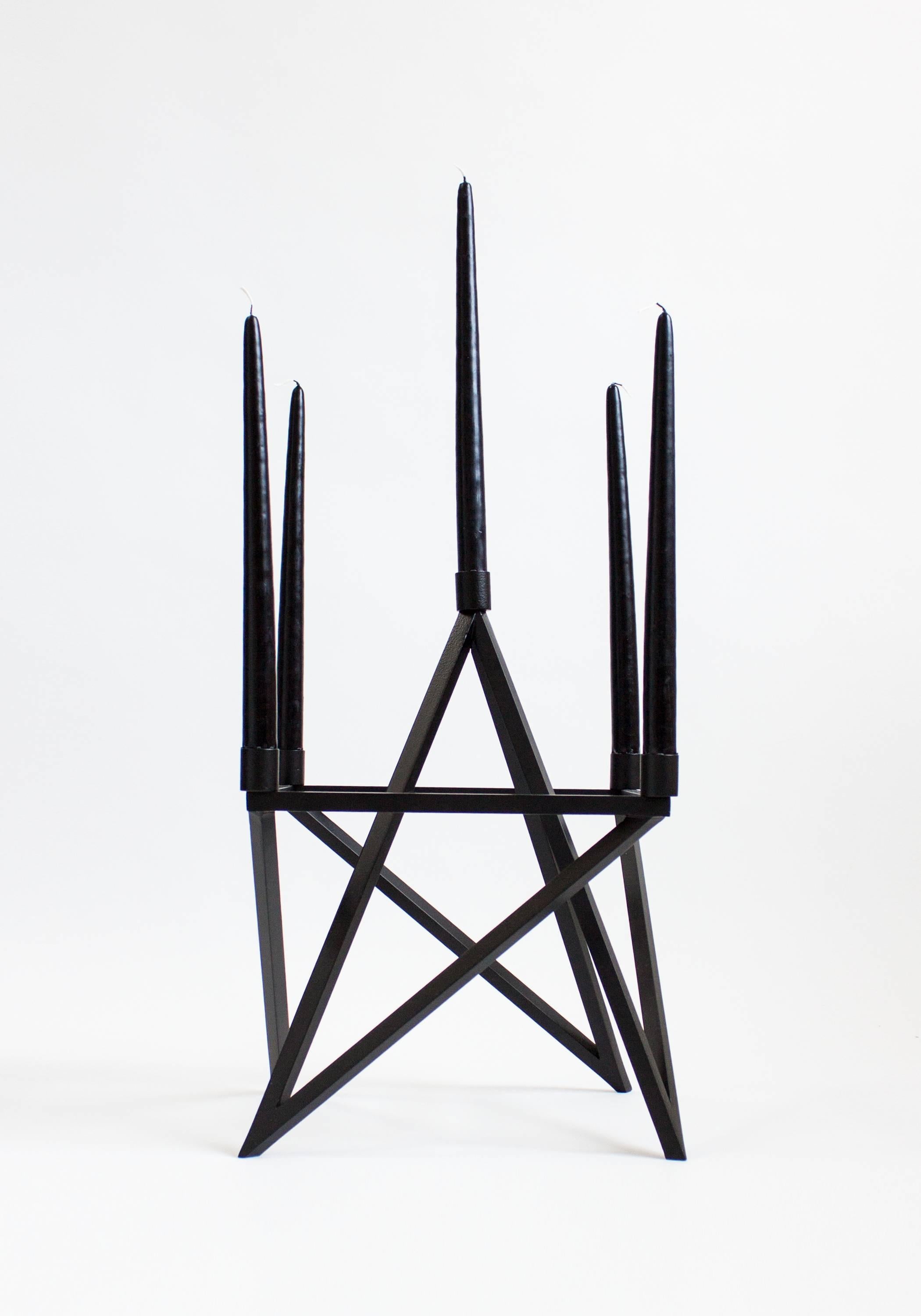 The Geometry is God line is driven by a fascination with Pagan and Alchemical symbolism and ancient geometries. With this series, we have attempted to reinterpret these markings without losing the potency of their primary aesthetic. The goal is to