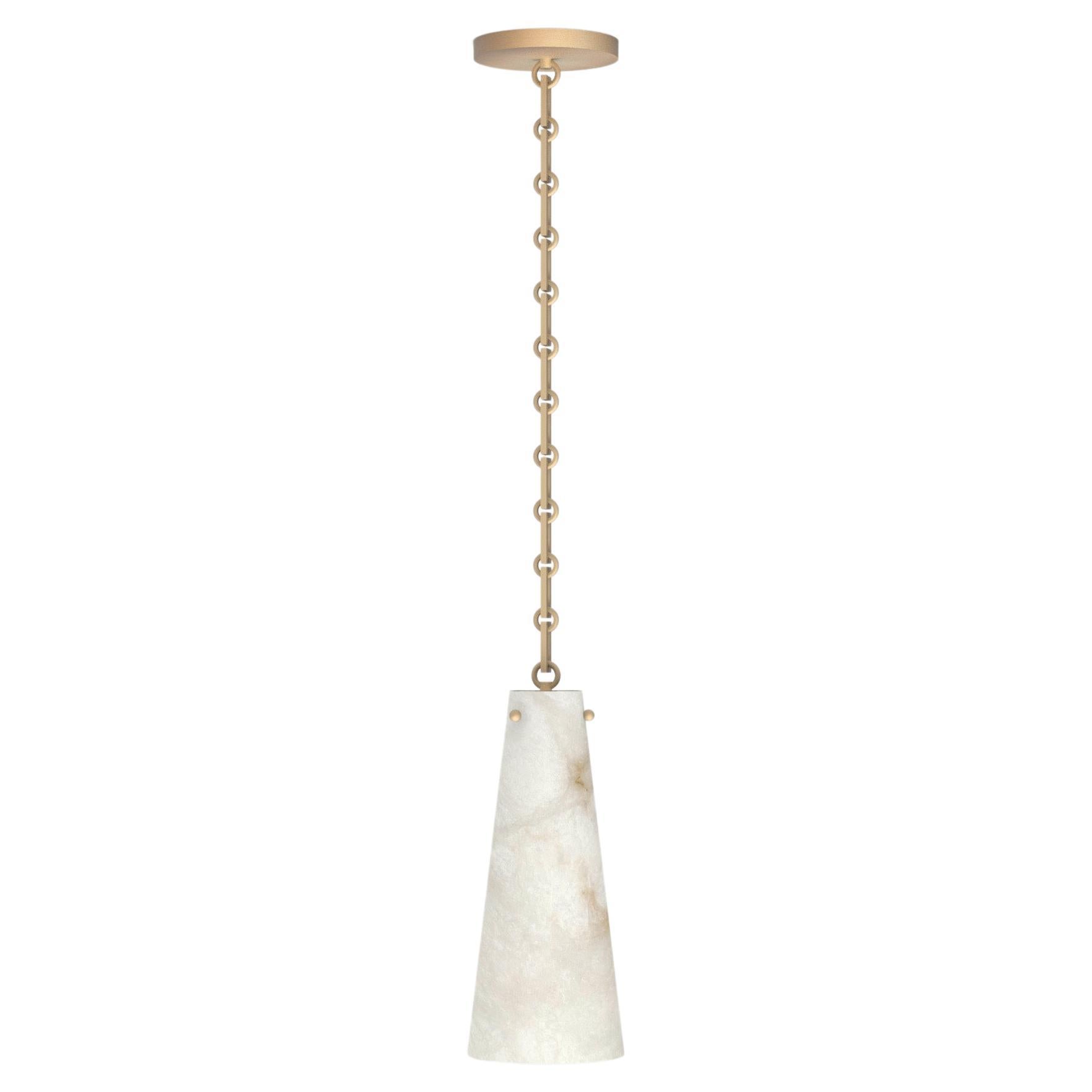 Contemporary Lucca Pendant 202A in Alabaster by Orphan Work, 2021 For Sale