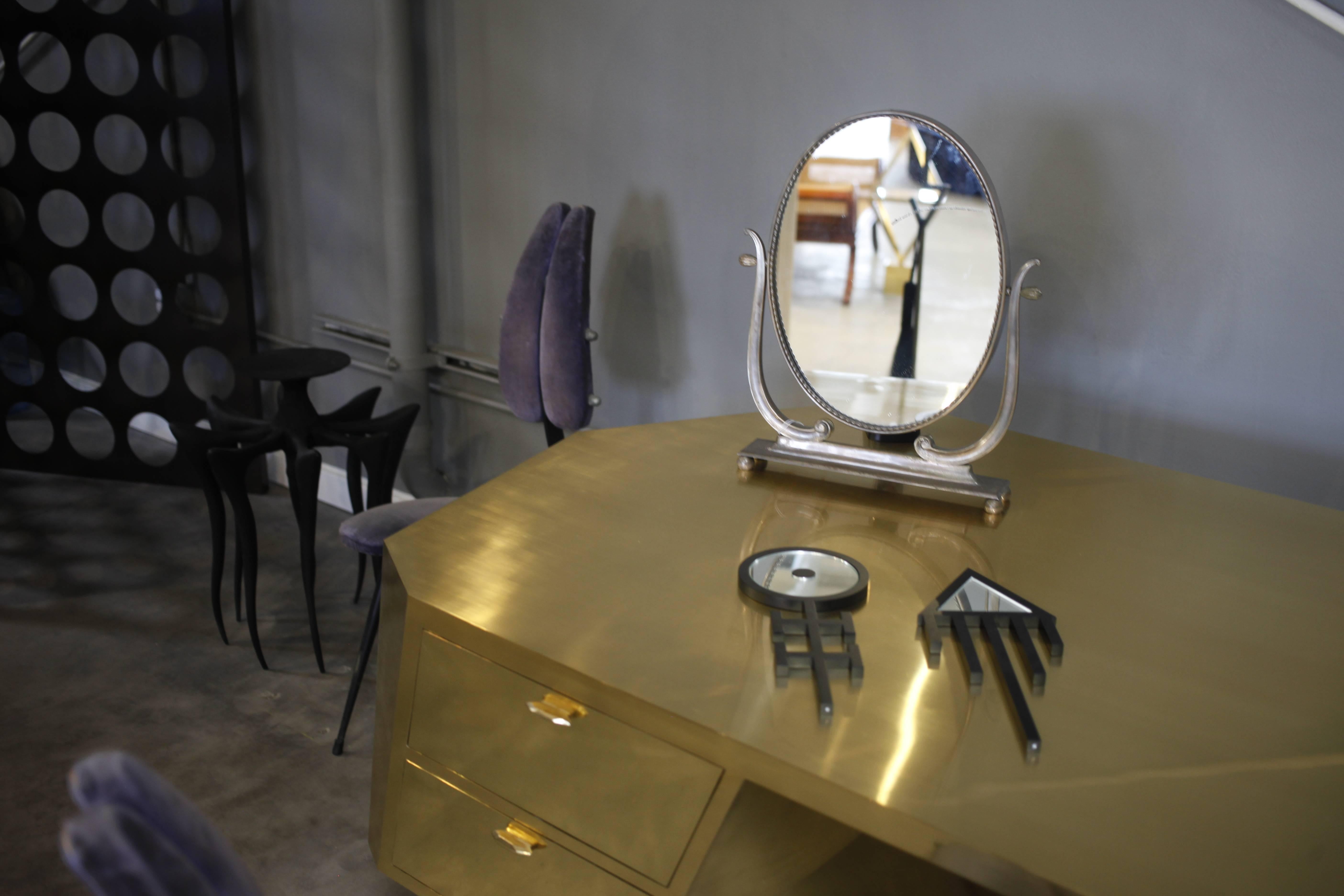 Contemporary 'Ankh SUN' Hand Mirror by Material Lust, 2014 In New Condition For Sale In Los Angeles, CA