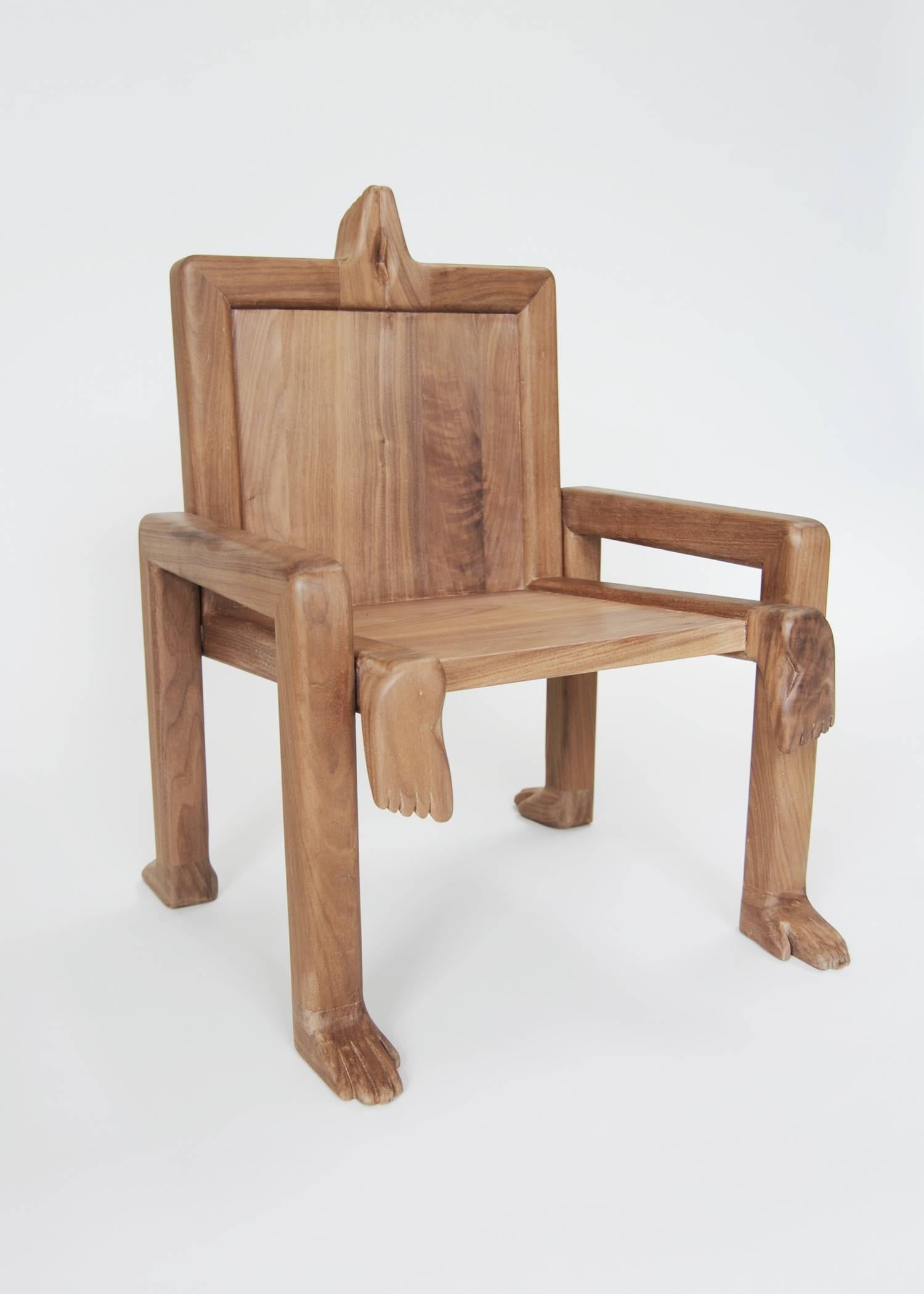 Fictional Furniture explores a fascination with development and design, striving to create “subconscious” heirlooms by injecting high design into the minds of children.

Crawl Chair, 2015
Shown in waxed walnut.
Measures: 29” H x 21” W x 21 1/2” D x