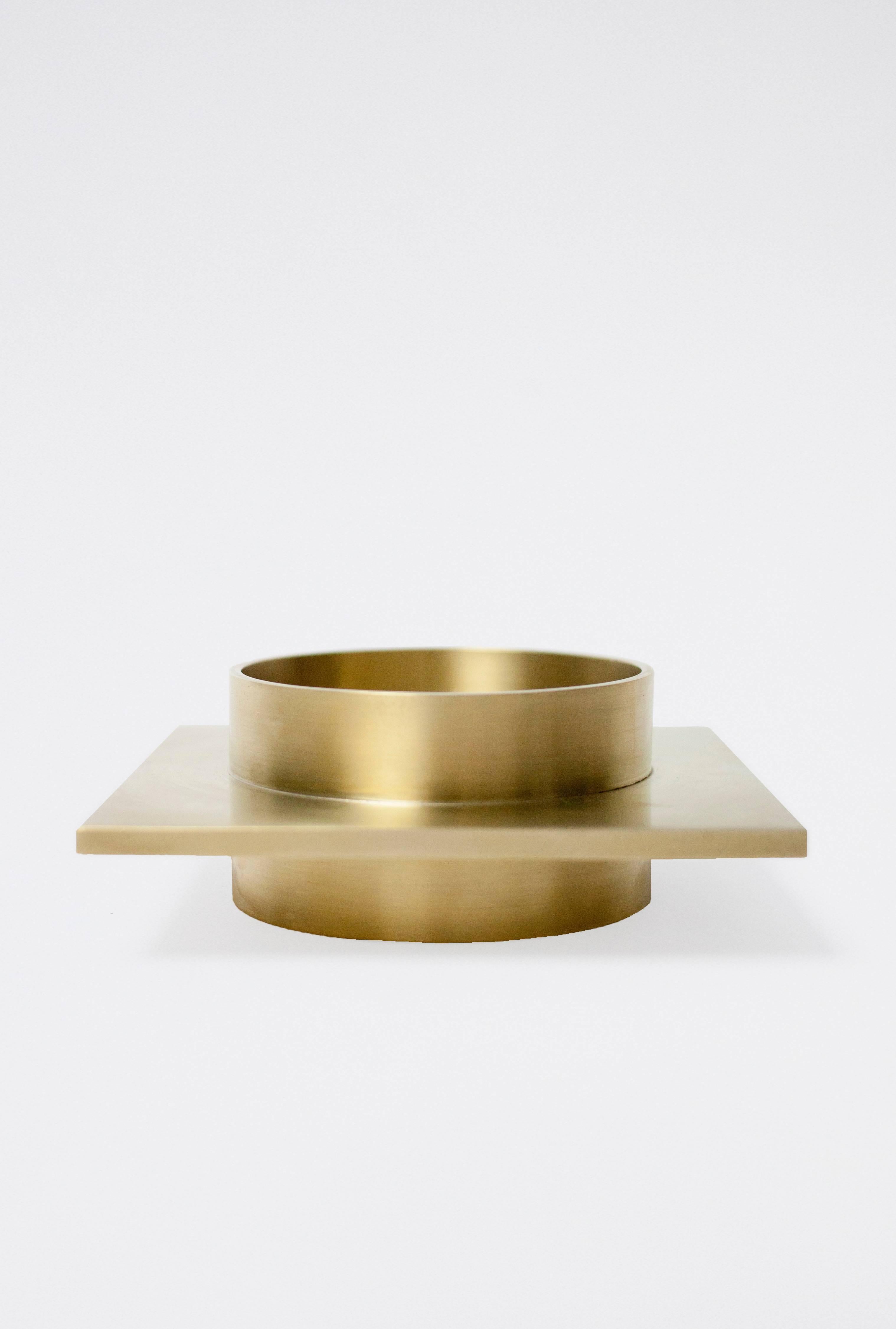 Orphan Work 001 Dish
Shown in brushed brass
Available in brushed brass and blackened brass
Measures 6