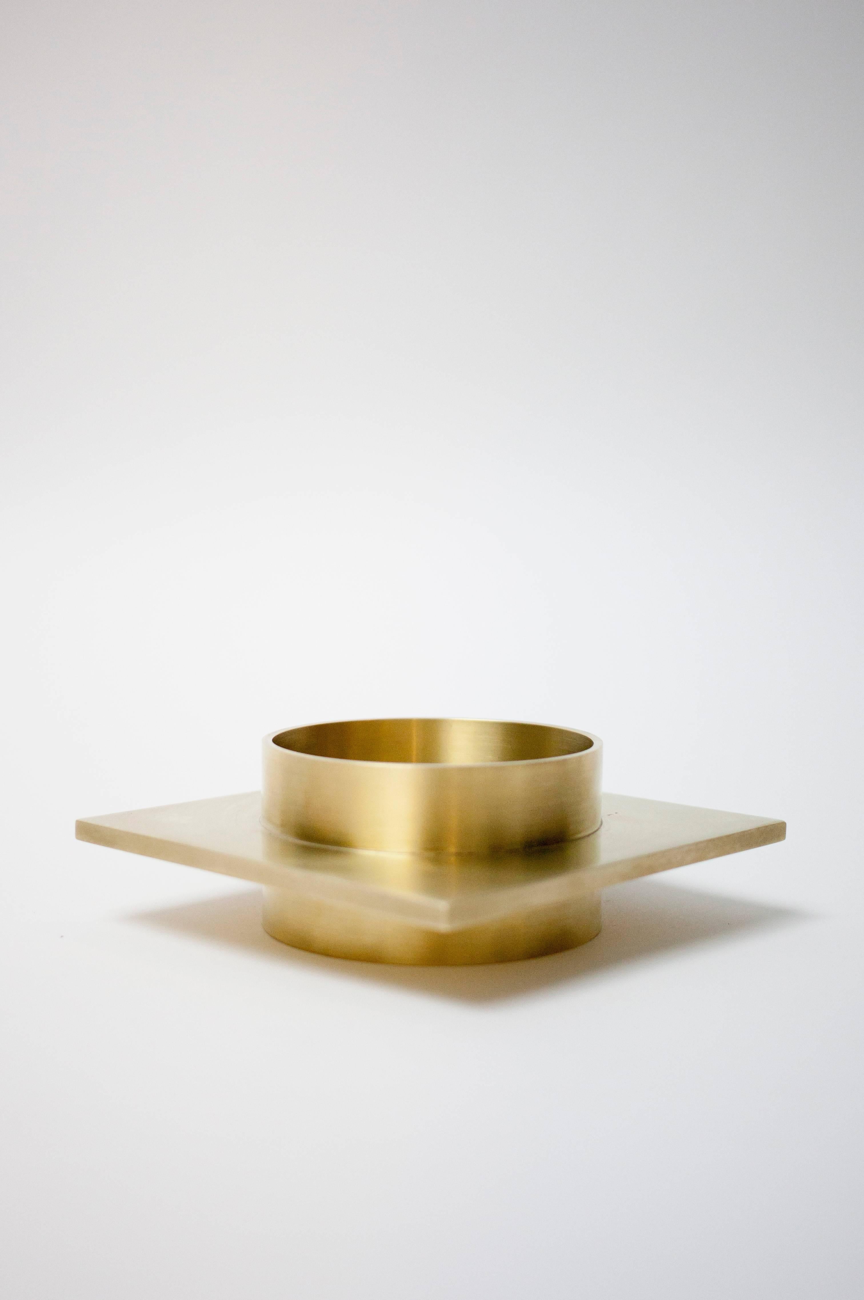 American Contemporary 001 Dish in Brass by Orphan Work For Sale