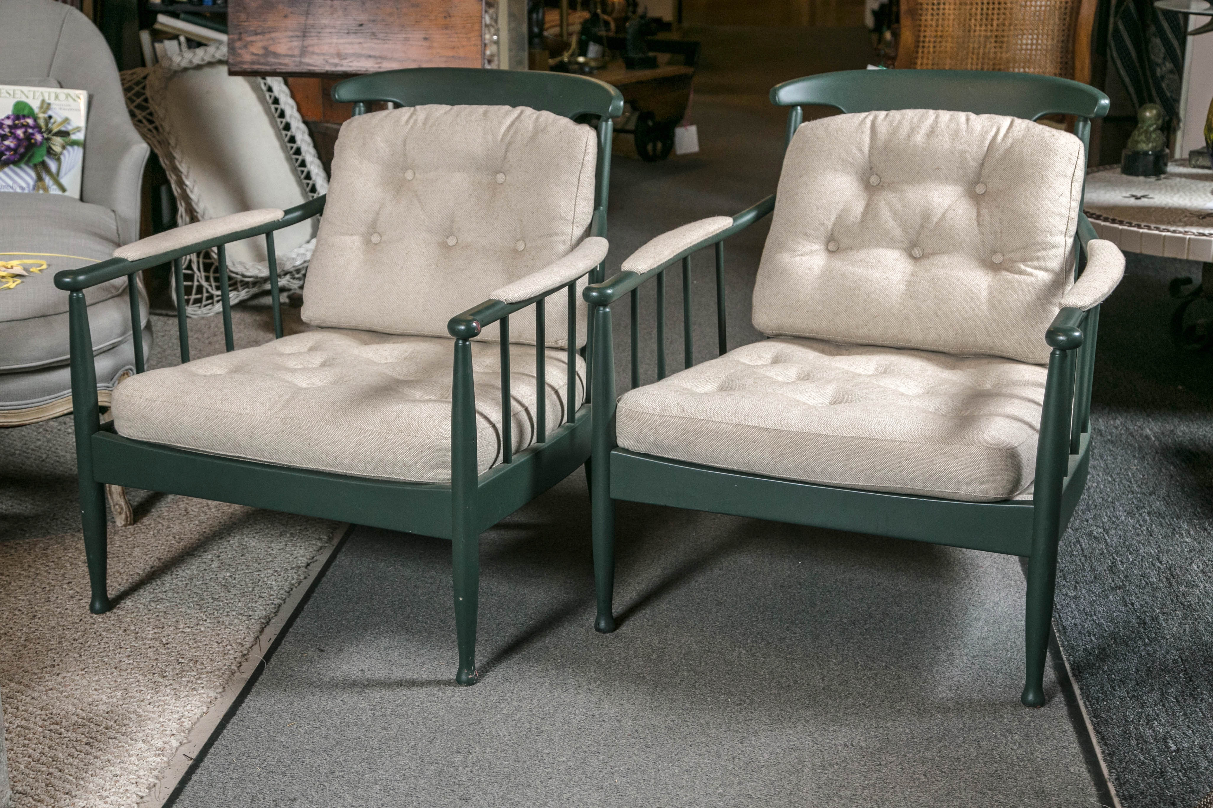 Mid-Century Pair of Swedish Lounge Chairs by Kerstin Hörlin-Holmquist