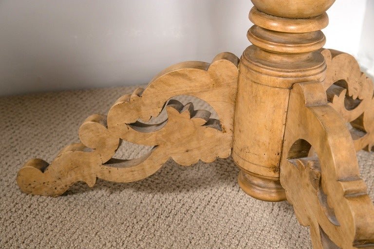 19th Century Swedish Pine Pedestal Table with Tilt-Top 1