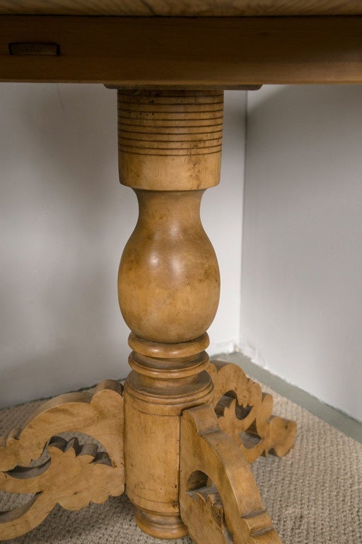 19th Century Swedish Pine Pedestal Table with Tilt-Top 2