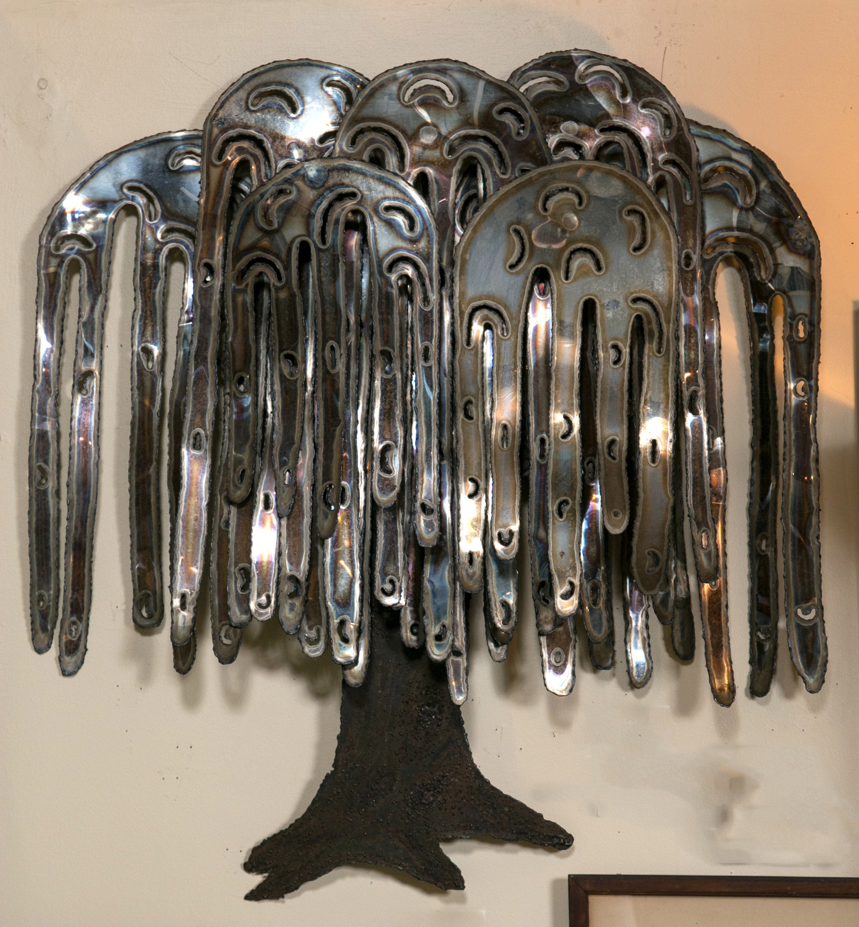 Metal Weeping Willow Tree Wall Hanging For Sale
