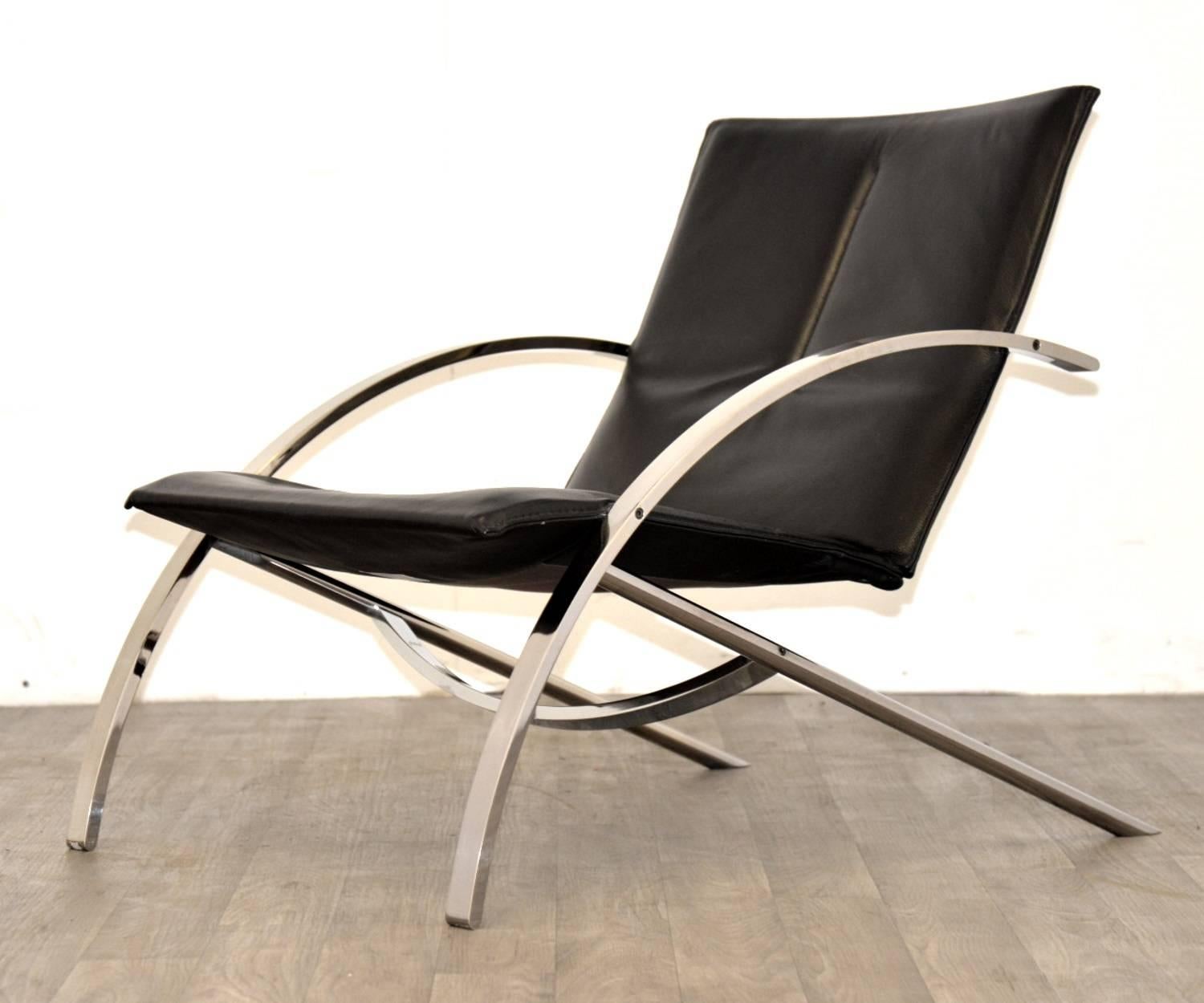 Late 20th Century Paul Tuttle Arco Lounge Chairs for Strässle of Switzerland, 1970s For Sale
