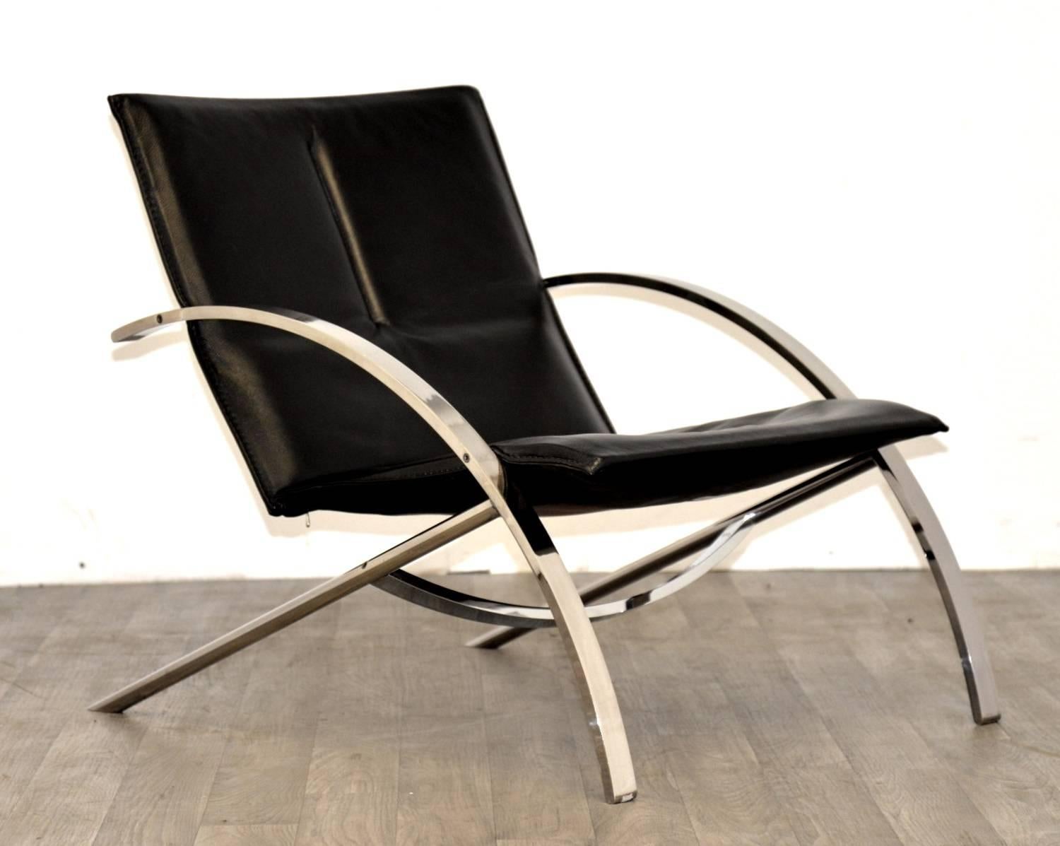 Paul Tuttle Arco Lounge Chairs for Strässle of Switzerland, 1970s For Sale 1
