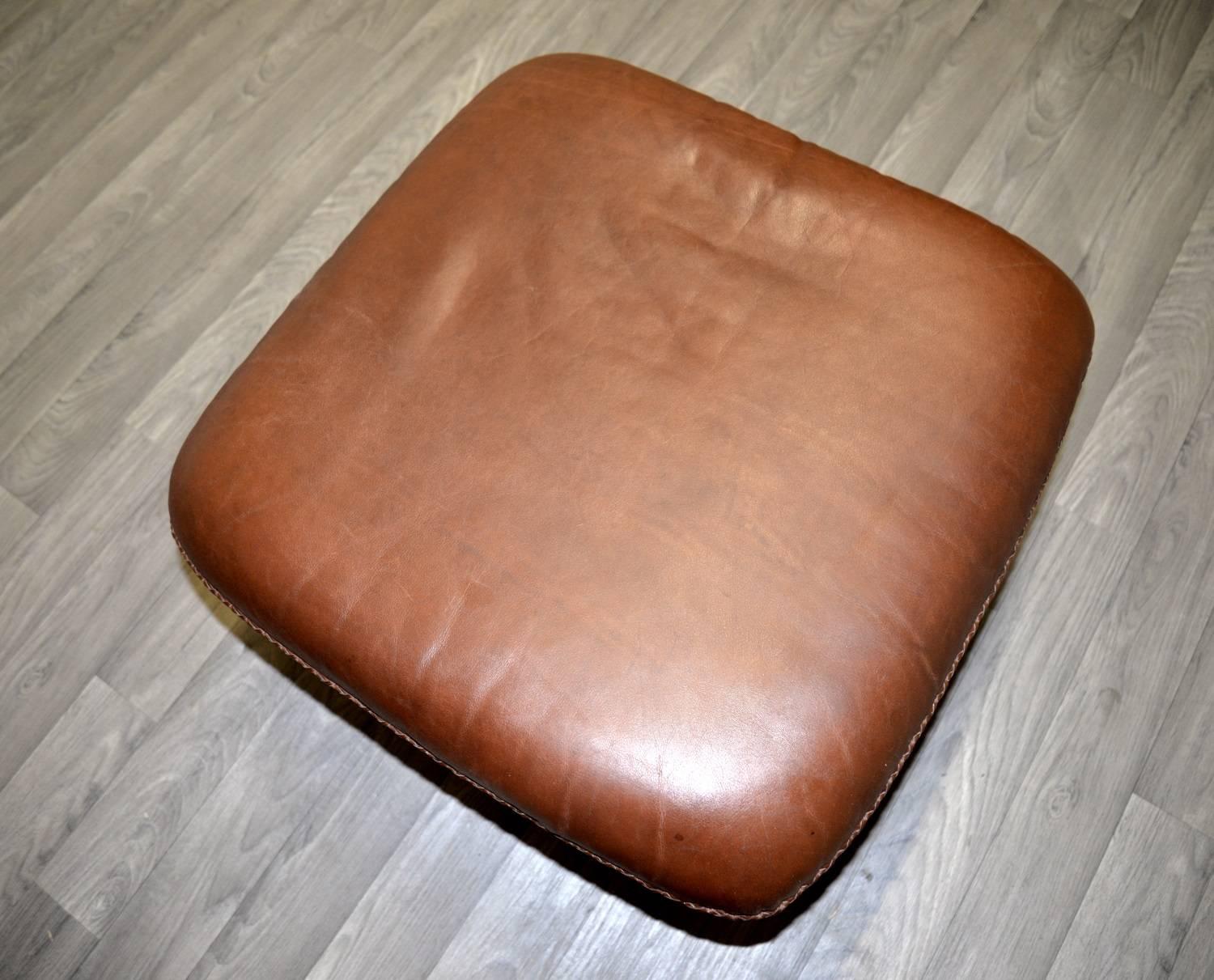 Vintage De Sede S 231 James Bond Swivel Armchair with Ottoman 1960s 2