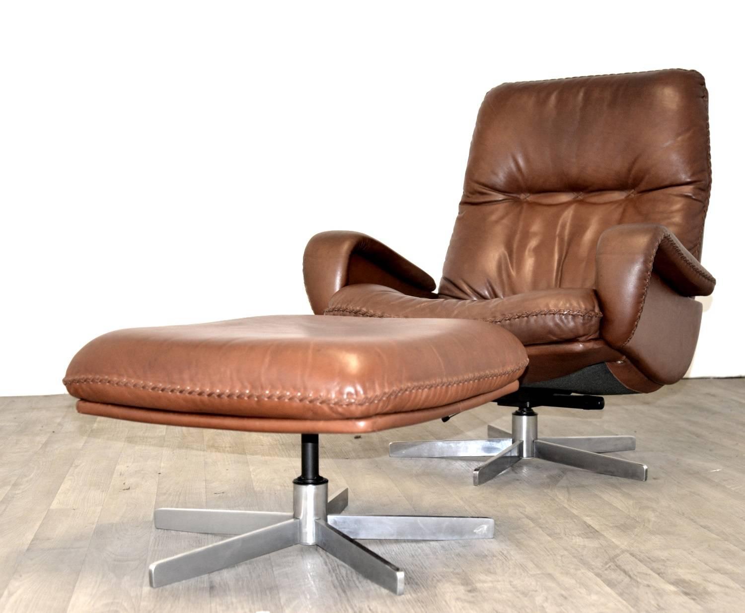 Discounted airfreight for our US and International customers (from 2 weeks door to door)

We bring to you an ultra rare and highly desirable De Sede S 231 vintage lounge swivel armchair and ottoman. Hand built in the late 1960s by De Sede craftsman