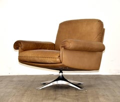 Vintage De Sede DS 31 Sofa and Swivel Lounge Club Armchair, Switzerland 1970s