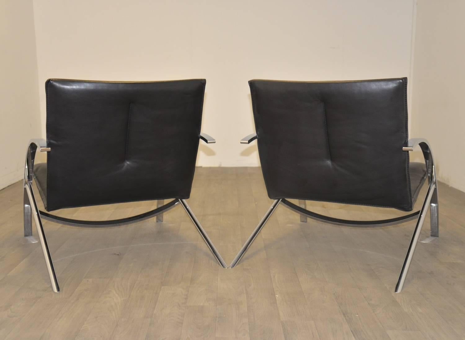 Late 20th Century Paul Tuttle Arco Lounge Chairs for Strässle, 1970s