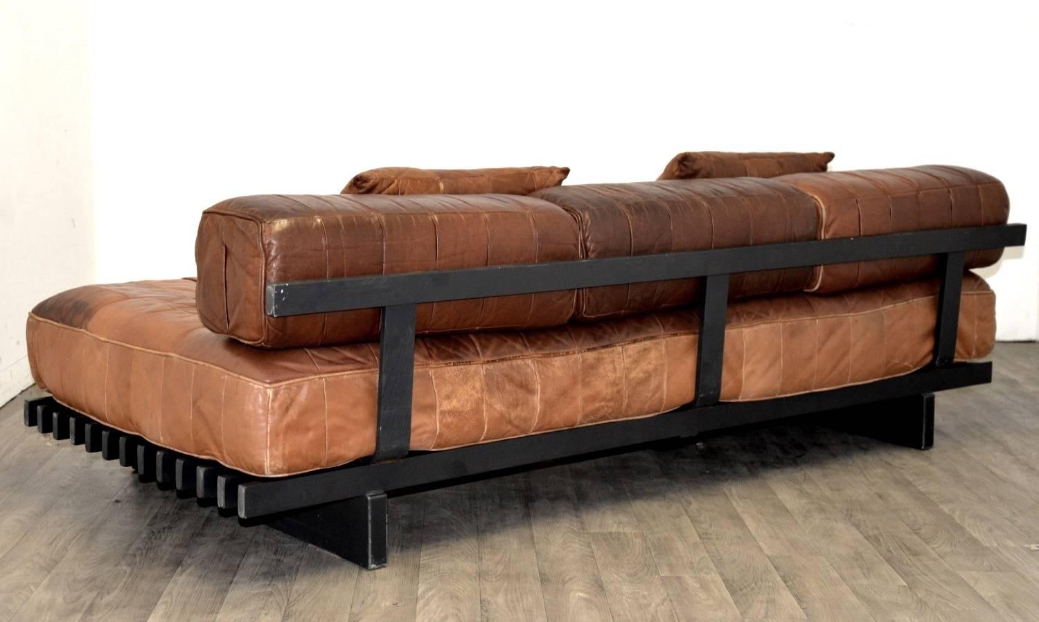 20th Century Vintage Swiss De Sede DS 80 Leather Daybed, 1960s For Sale