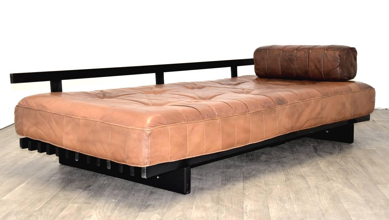 Vintage Swiss De Sede DS 80 Leather Daybed, 1960s For Sale 2