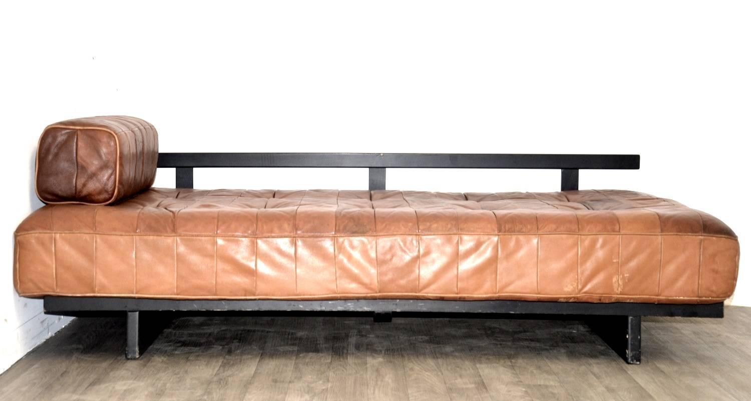 Vintage Swiss De Sede DS 80 Leather Daybed, 1960s For Sale 3