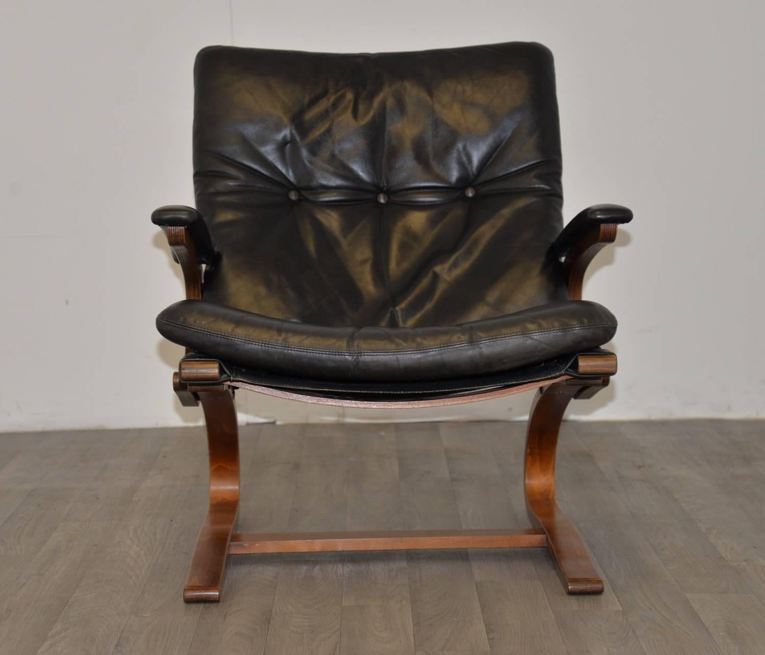 Vintage Leather Armchair and Ottoman by Sormani of Italy, 1963 1
