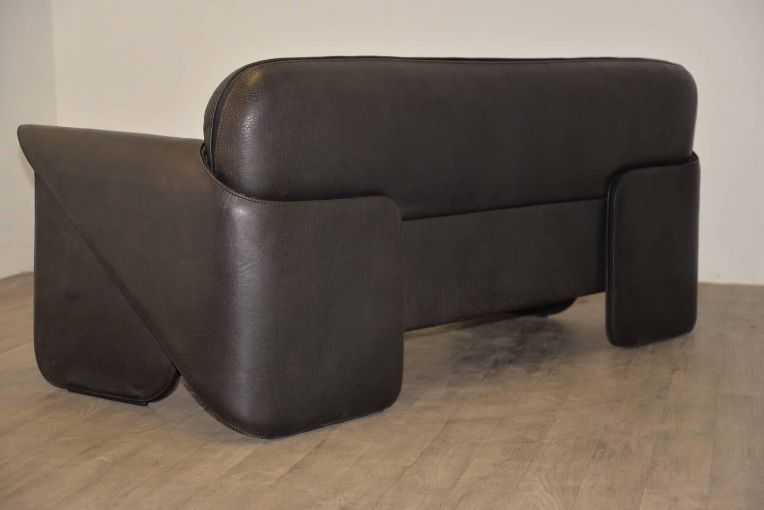 Mid-Century Modern Vintage Swiss de Sede 'DS 125' Sofa and Armchair Designed by Gerd Lange, 1978