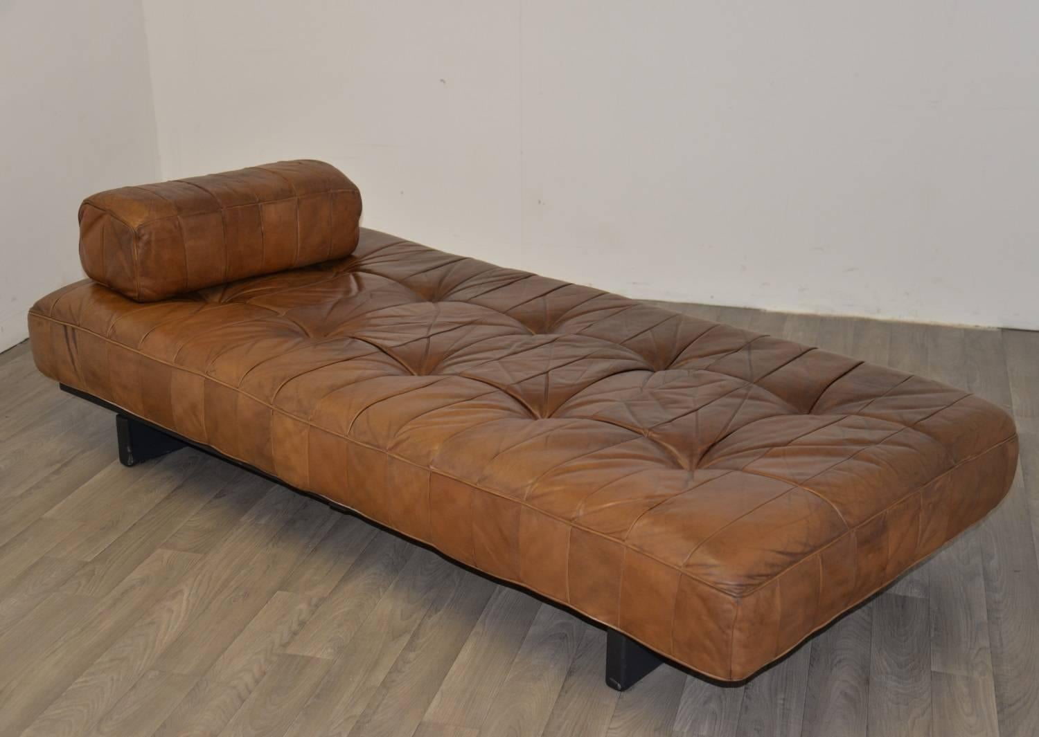 Mid-20th Century Vintage Swiss de Sede DS 80 Leather Daybed, 1960s