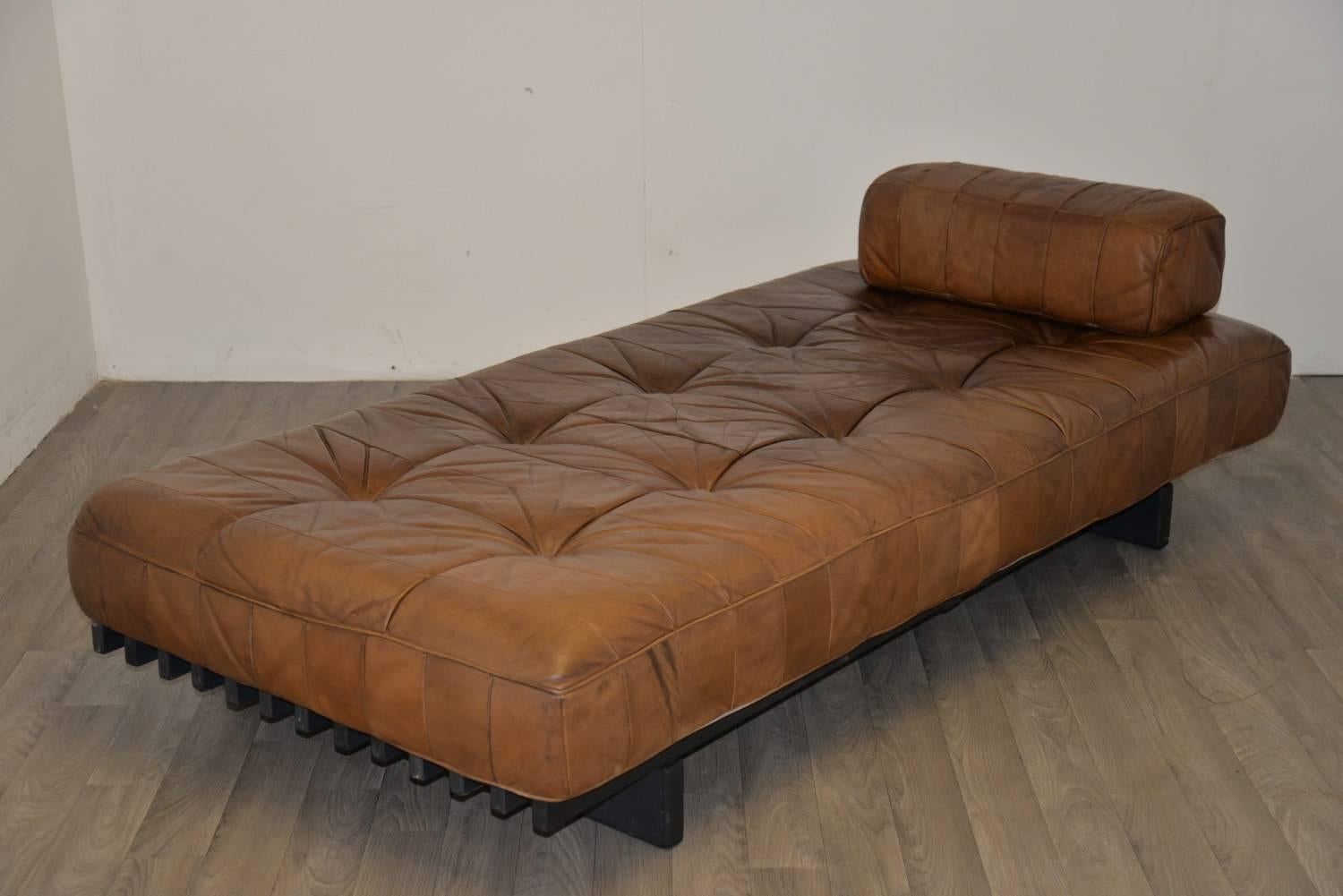 Vintage Swiss de Sede DS 80 Leather Daybed, 1960s 1