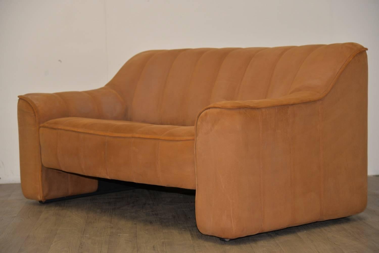 Leather Vintage de Sede DS 44 Two-Seat Sofa and Armchair, 1970s