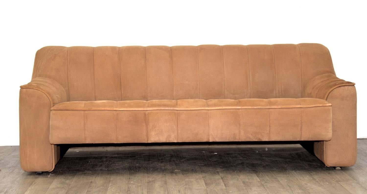 Mid-Century Modern Matching Pair of Vintage De Sede DS 44 Sofa and Loveseat, 1970s