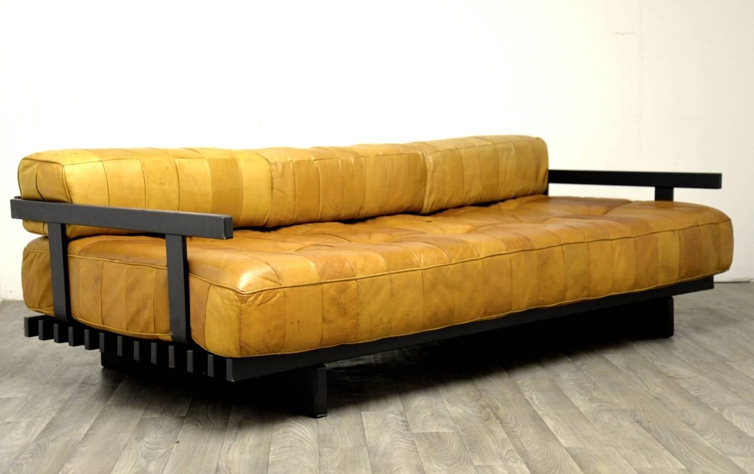 Mid-20th Century Vintage Swiss de Sede Ds 80 Leather Daybed, 1960s