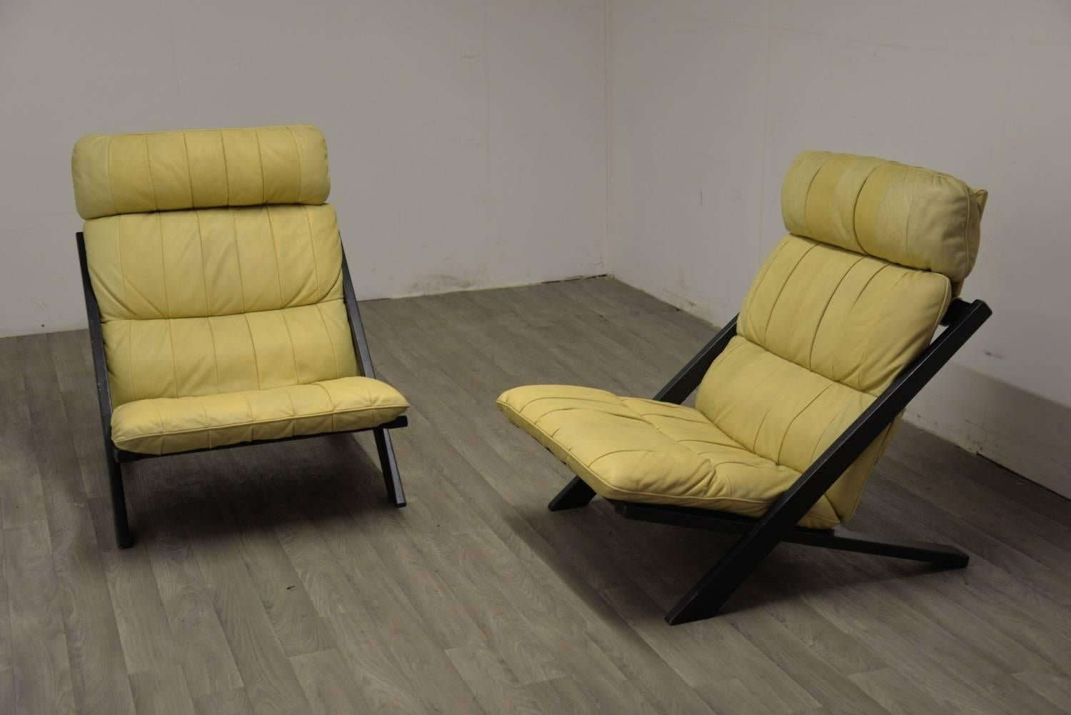 Late 20th Century Patchwork Leather Lounge Chair by Ueli Berger for De Sede, Switzerland 1970`s For Sale