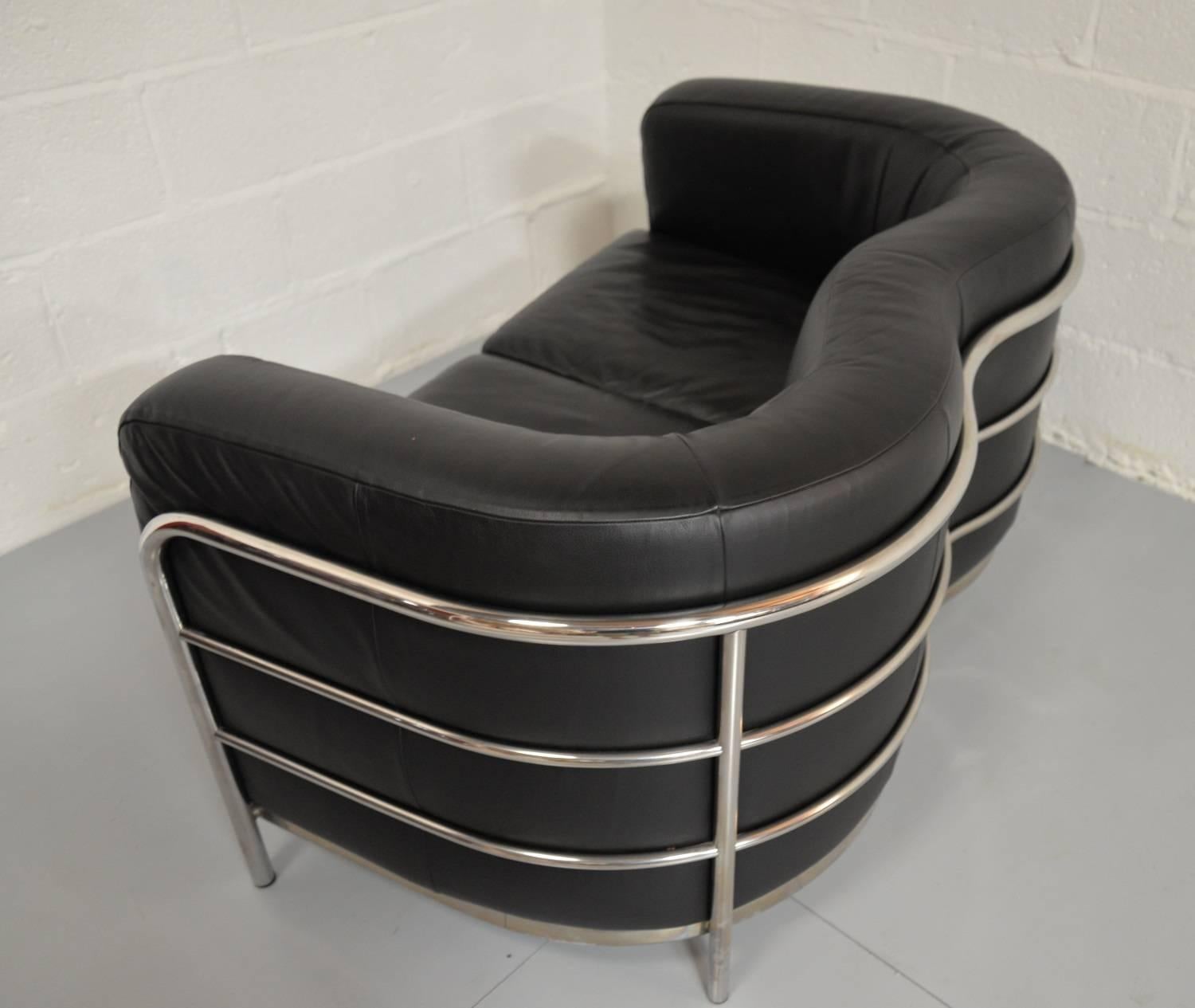 Original Zanotta Onda Leather Sofa Set Designed by Paolo Lomazzi, 1985 In Excellent Condition In Fen Drayton, Cambridgeshire