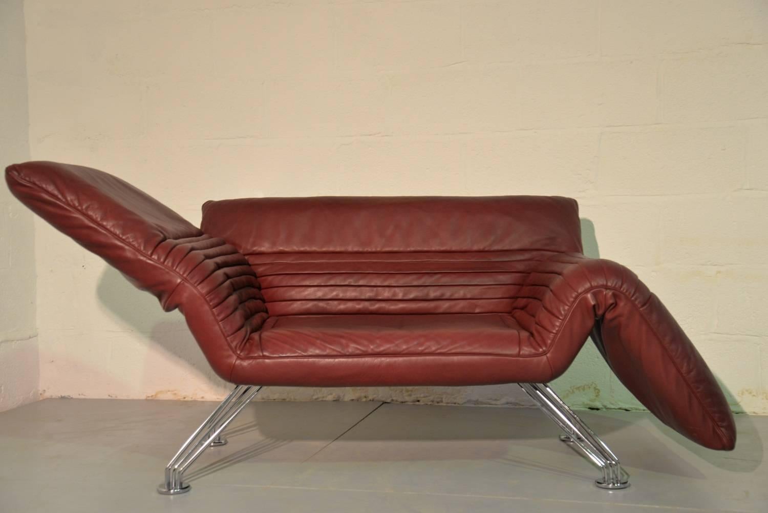 Mid-Century Modern Vintage Swiss De Sede Sofa or Chaise Longue by Winfried Totzek, 1988